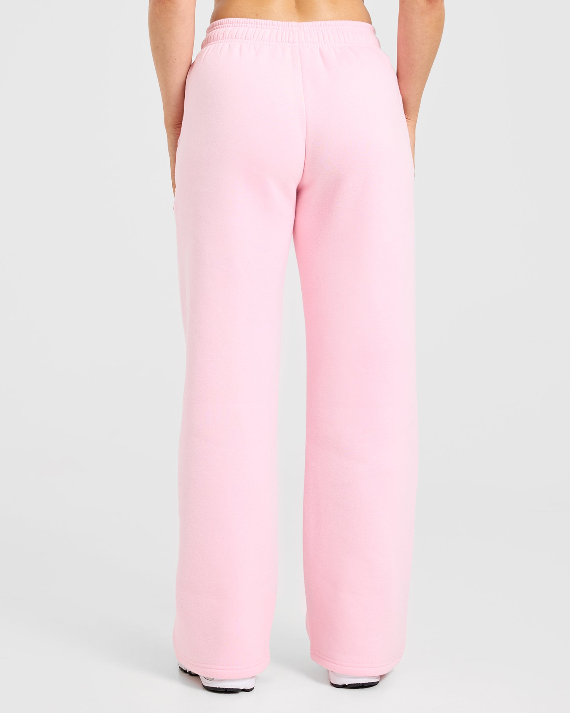 Varsity Applique Oversized Straight Leg Joggers - Baby Rose