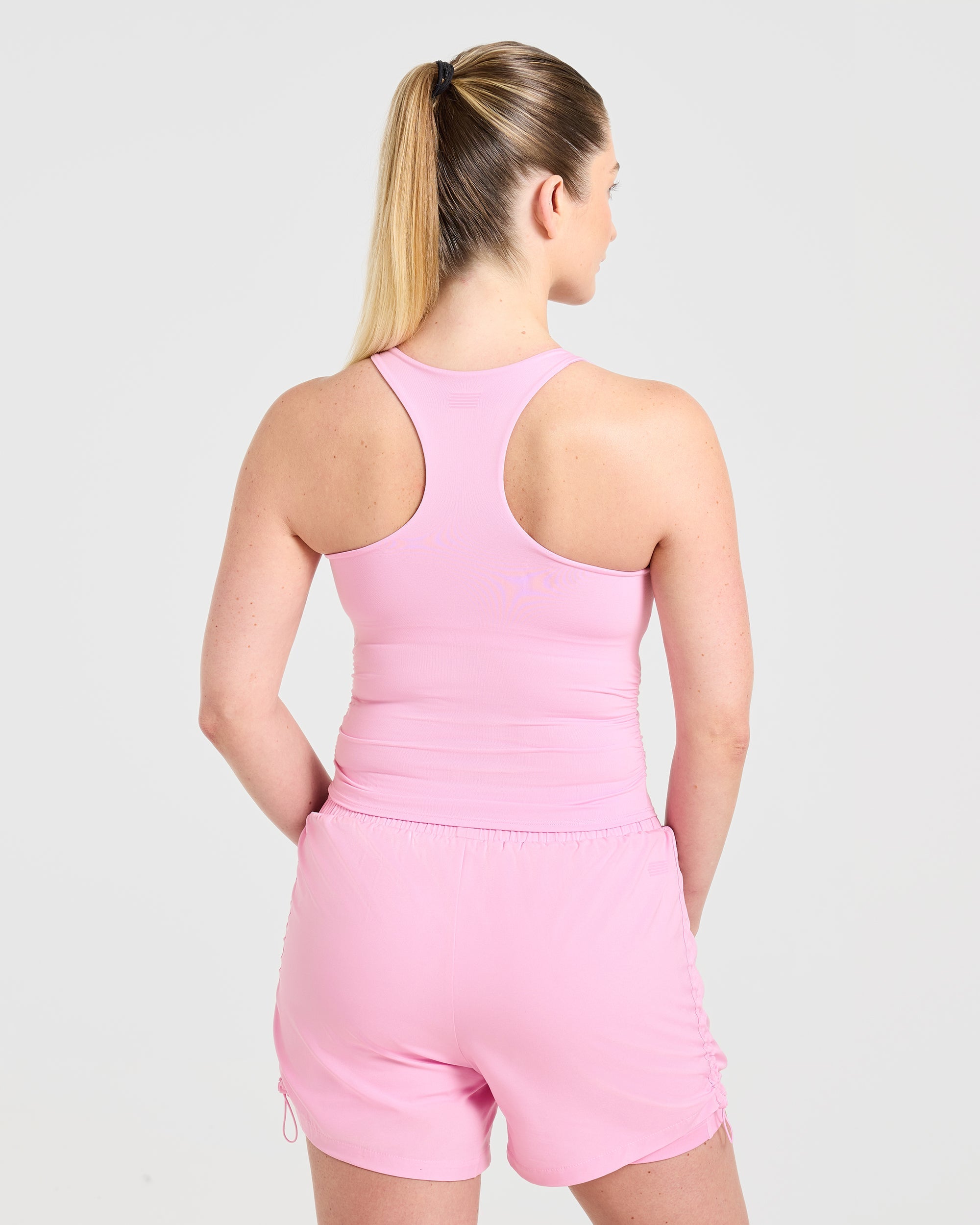 Run Ruched Tank - Spring Rose