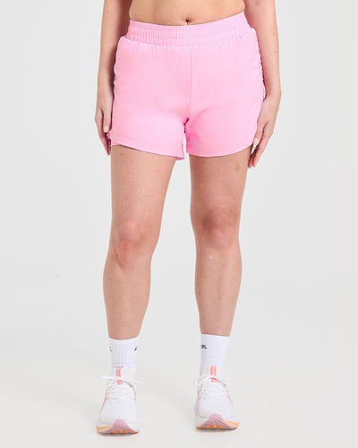 Run Ruched Shorts - Spring Rose