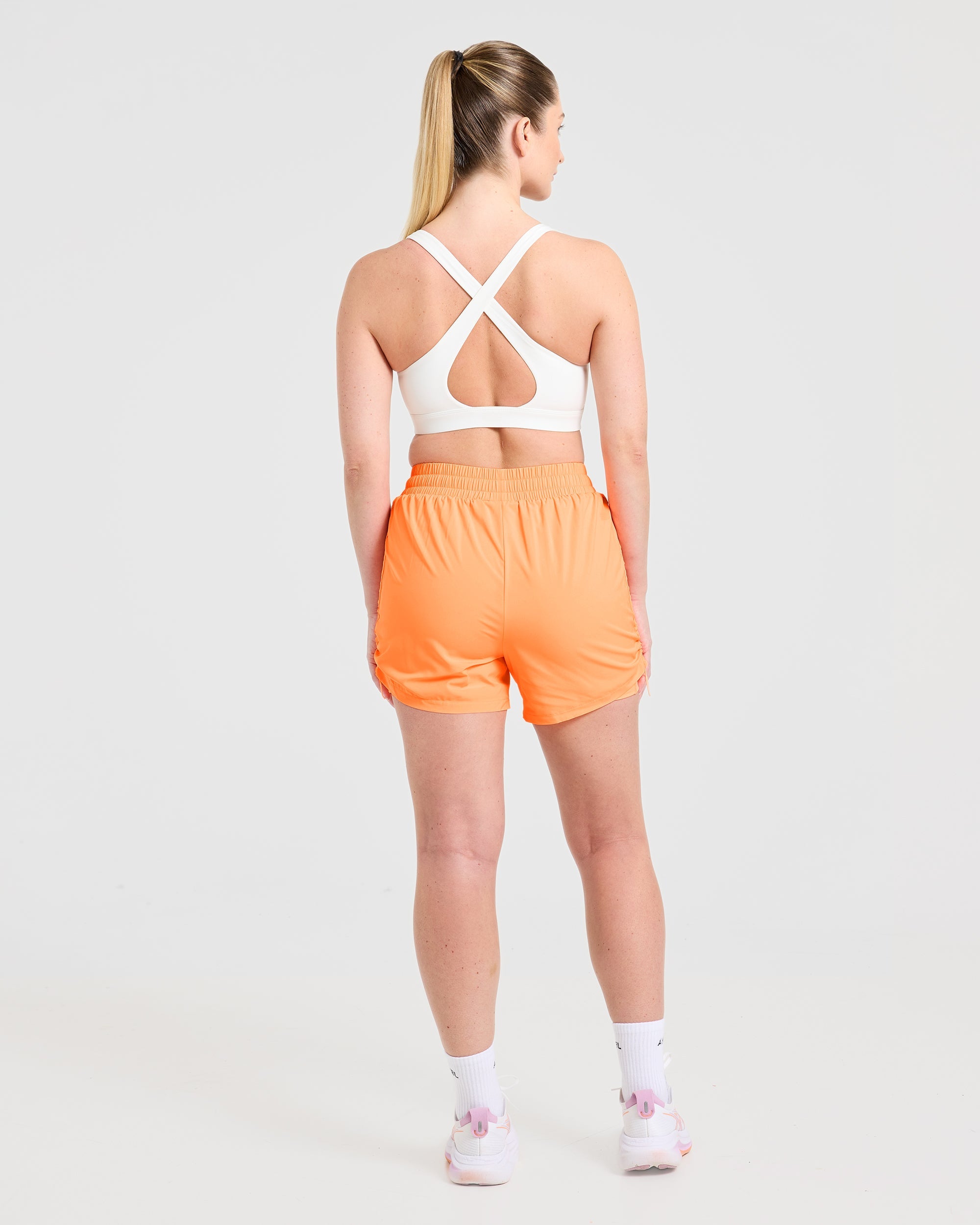 Run Cross Back Sports Bra - Blanc