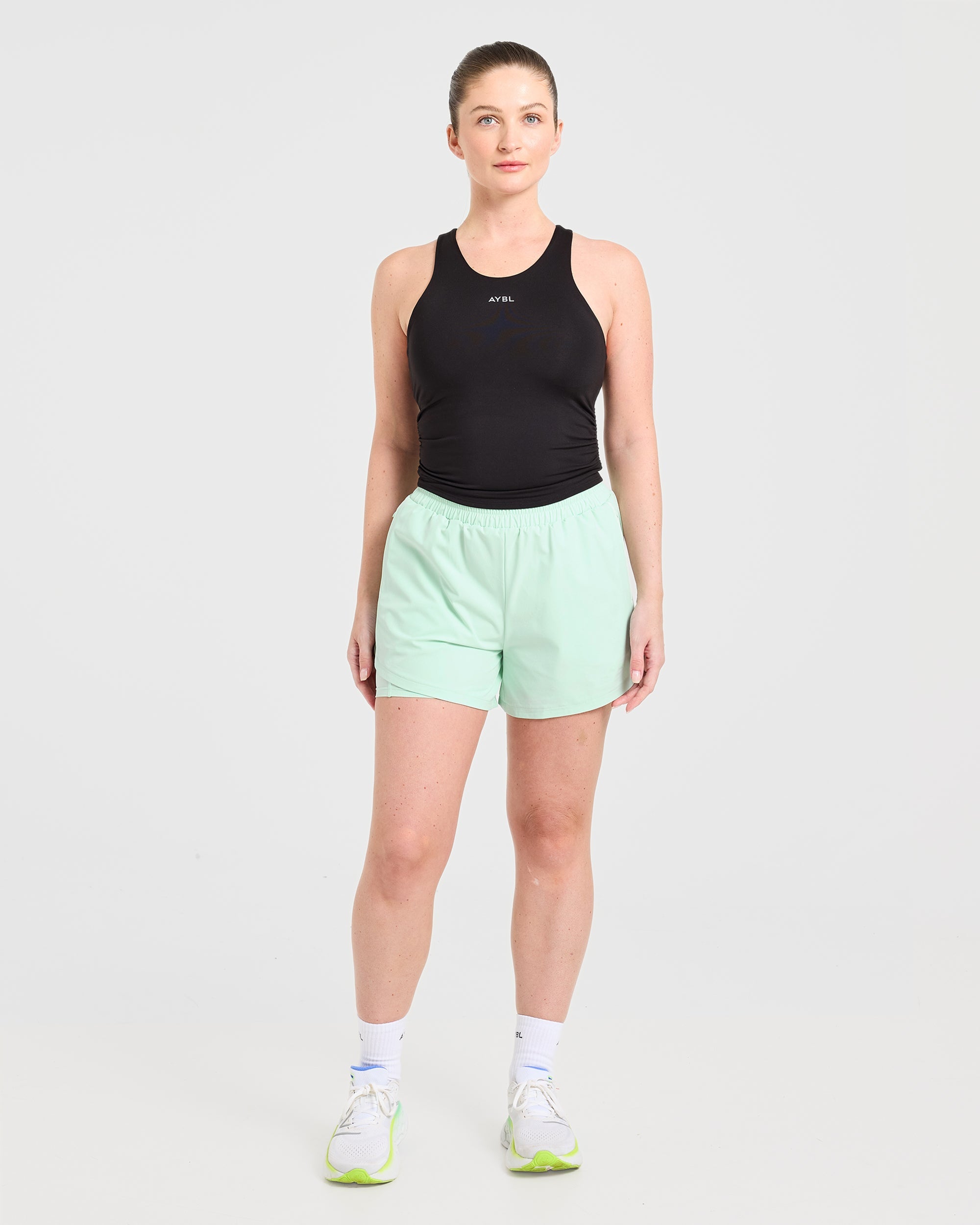 Run Ruched Tank - Noir