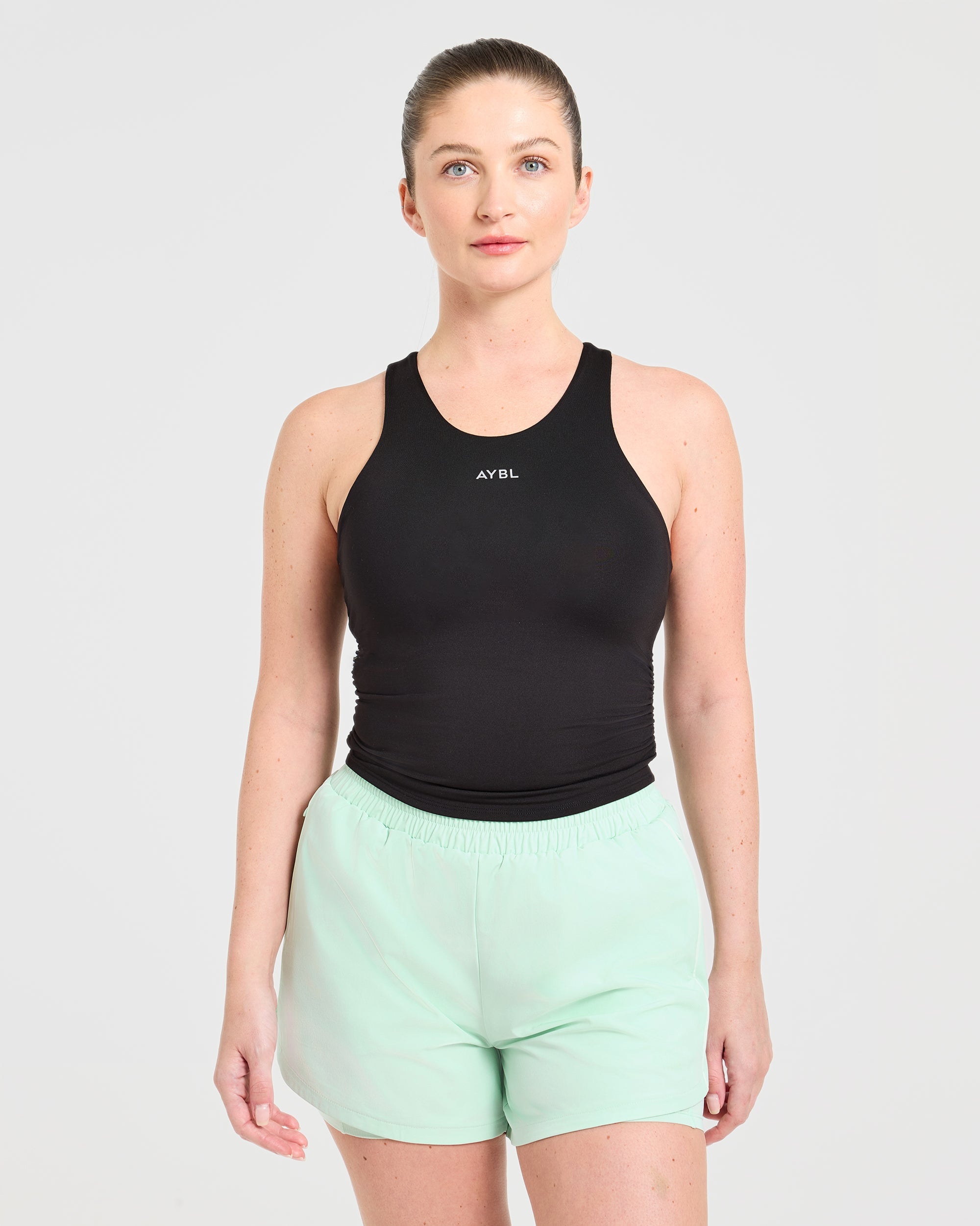 Run Ruched Tank - Noir