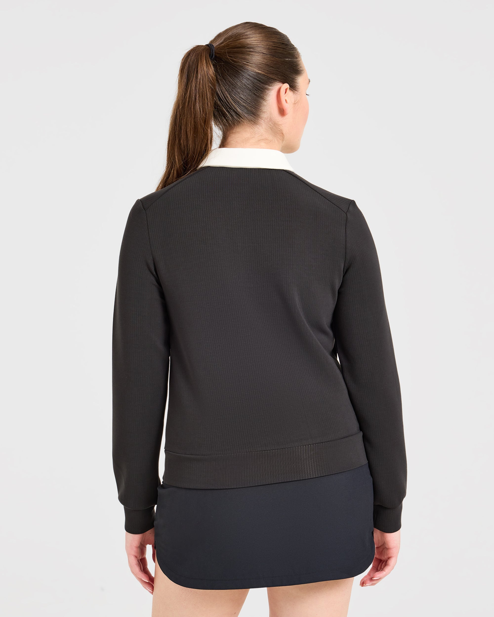 Signature Long Sleeve Polo - Noir