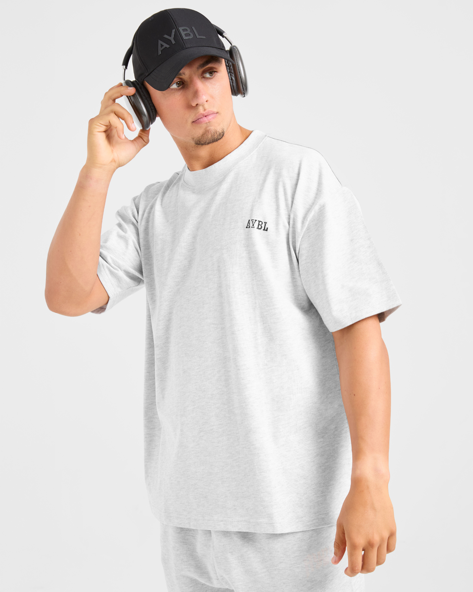 Lifting Essentials Oversized T Shirt - Gris Marl