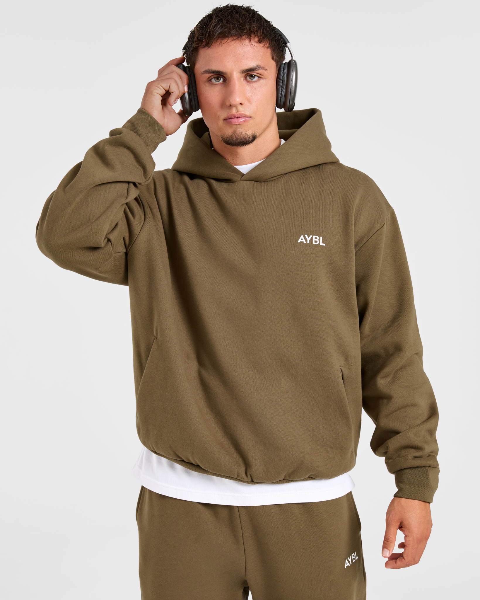 Essential Oversized Hoodie - Olive Vert