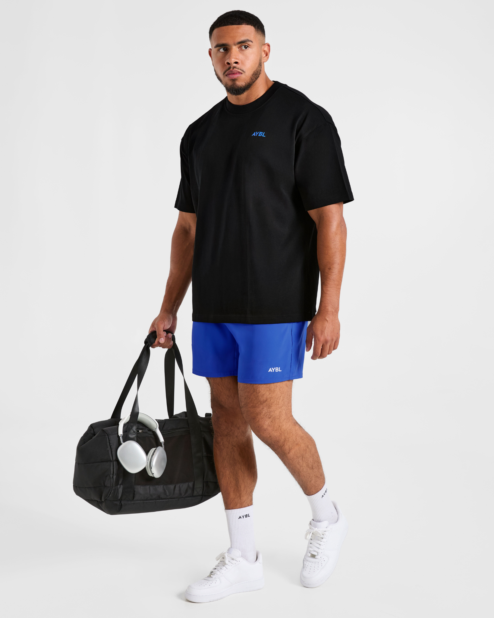 Essential Oversized T Shirt - Noir/Cobalt