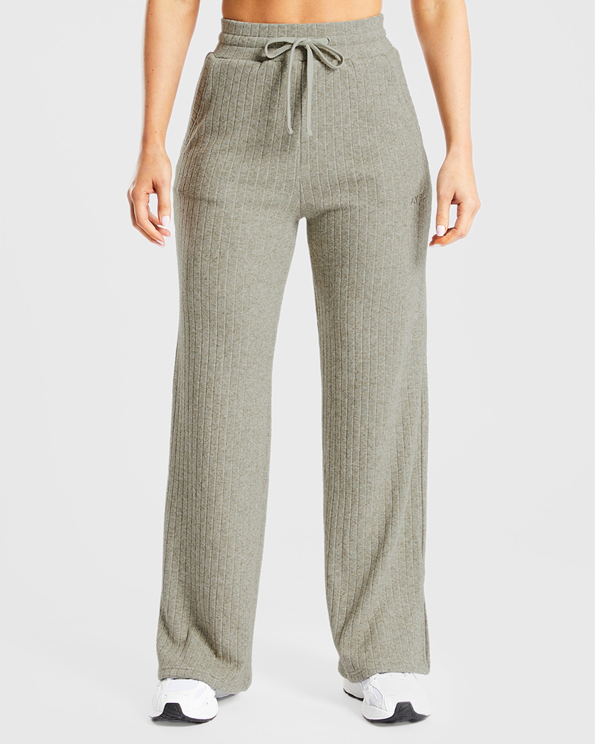 Unwind Knitted Joggers - Olive Marl