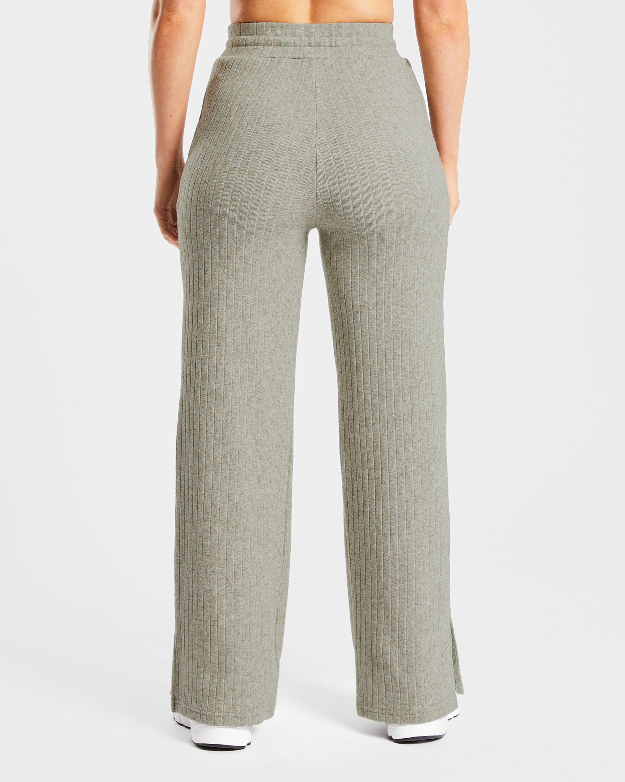 Unwind Knitted Joggers - Olive Marl