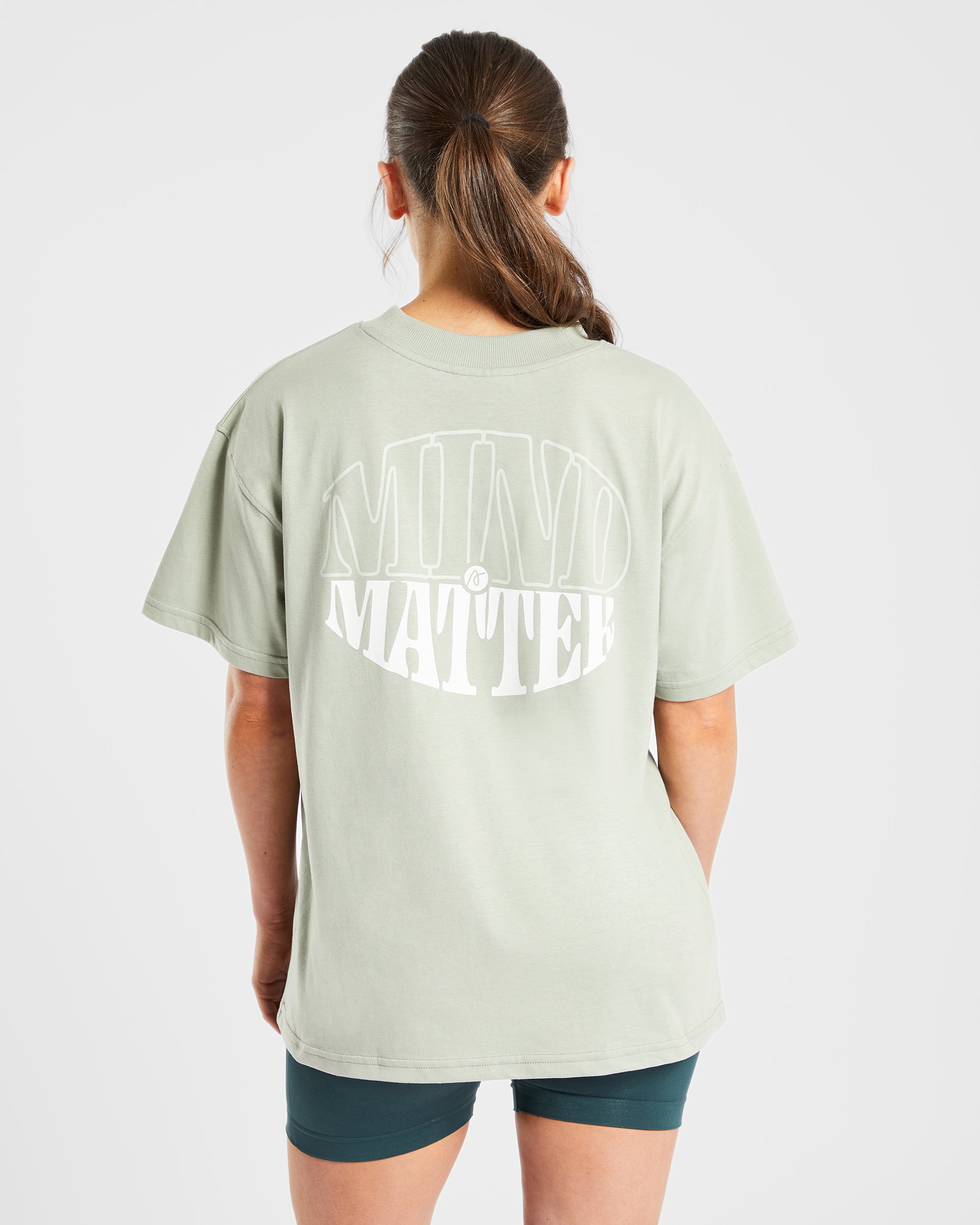 Mind Over Matter Oversized T Shirt - Vert