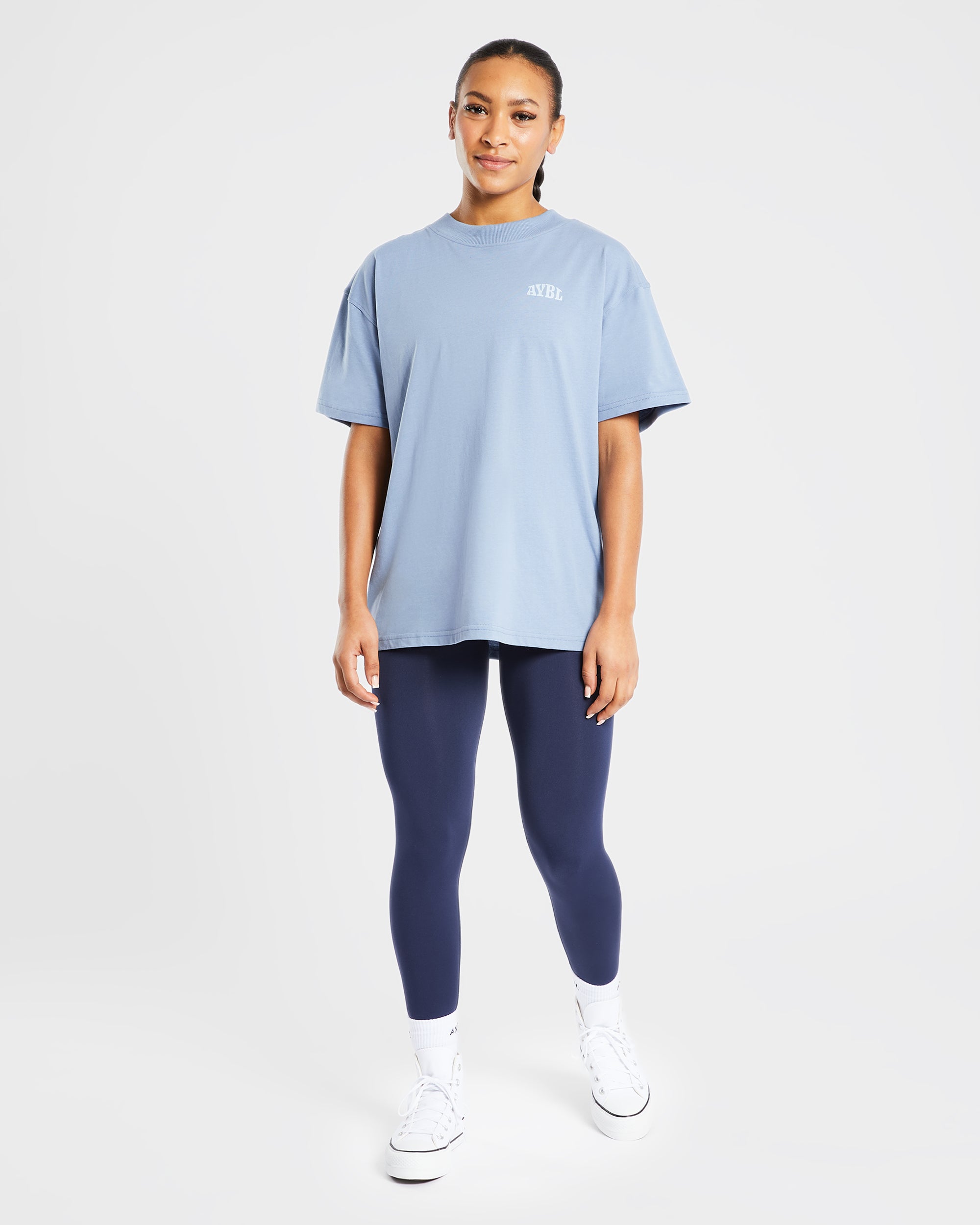 Mind Over Matter Oversized T Shirt - Bleu