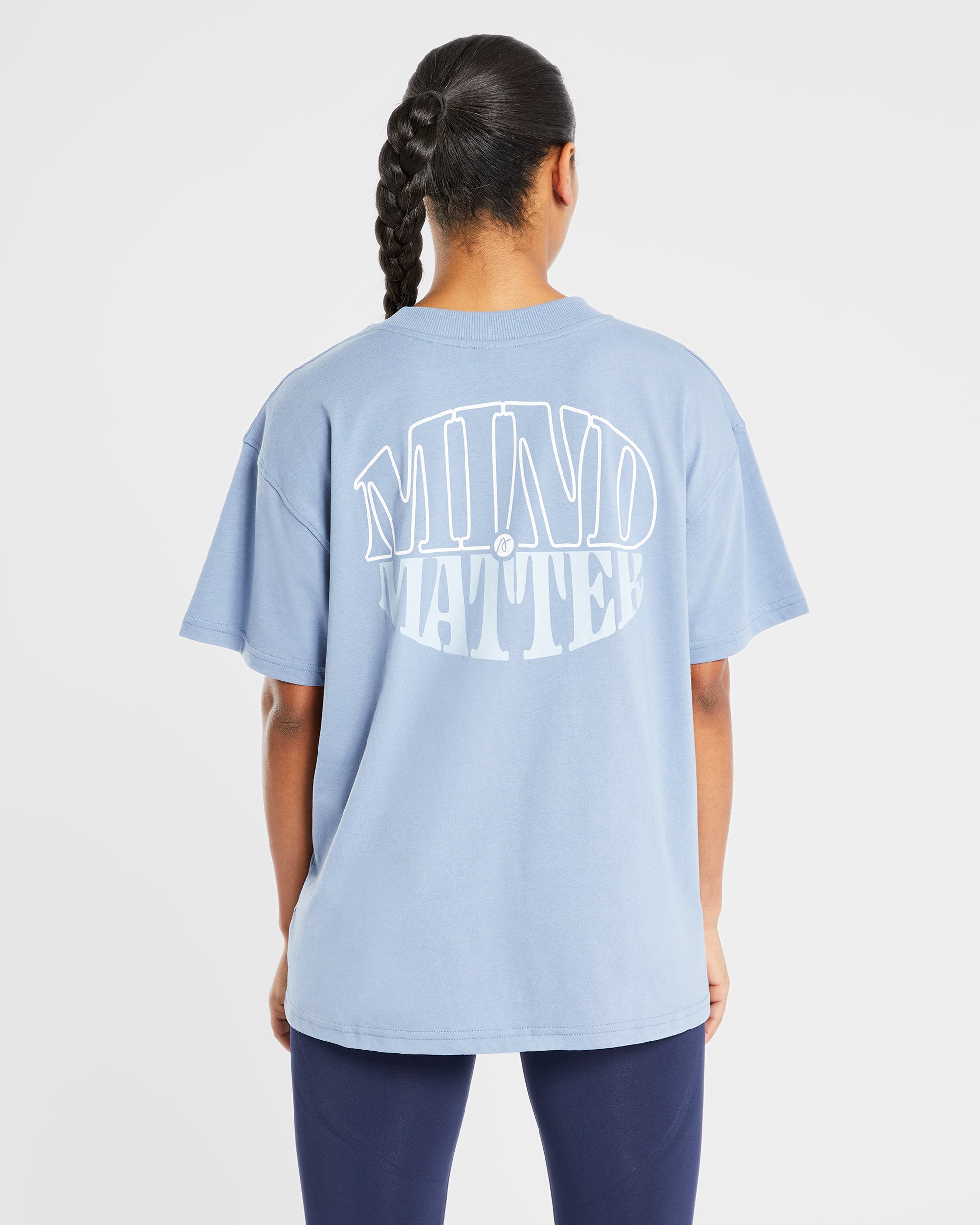 Mind Over Matter Oversized T Shirt - Bleu