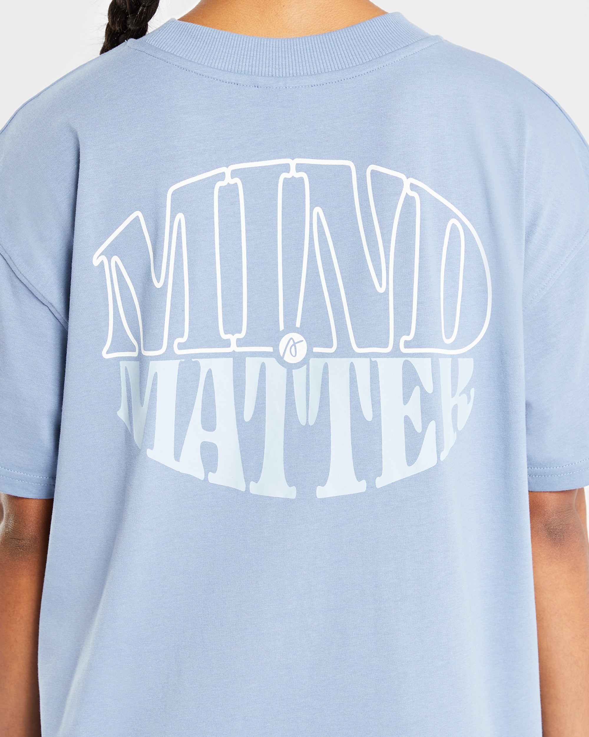 Mind Over Matter Oversized T Shirt - Bleu