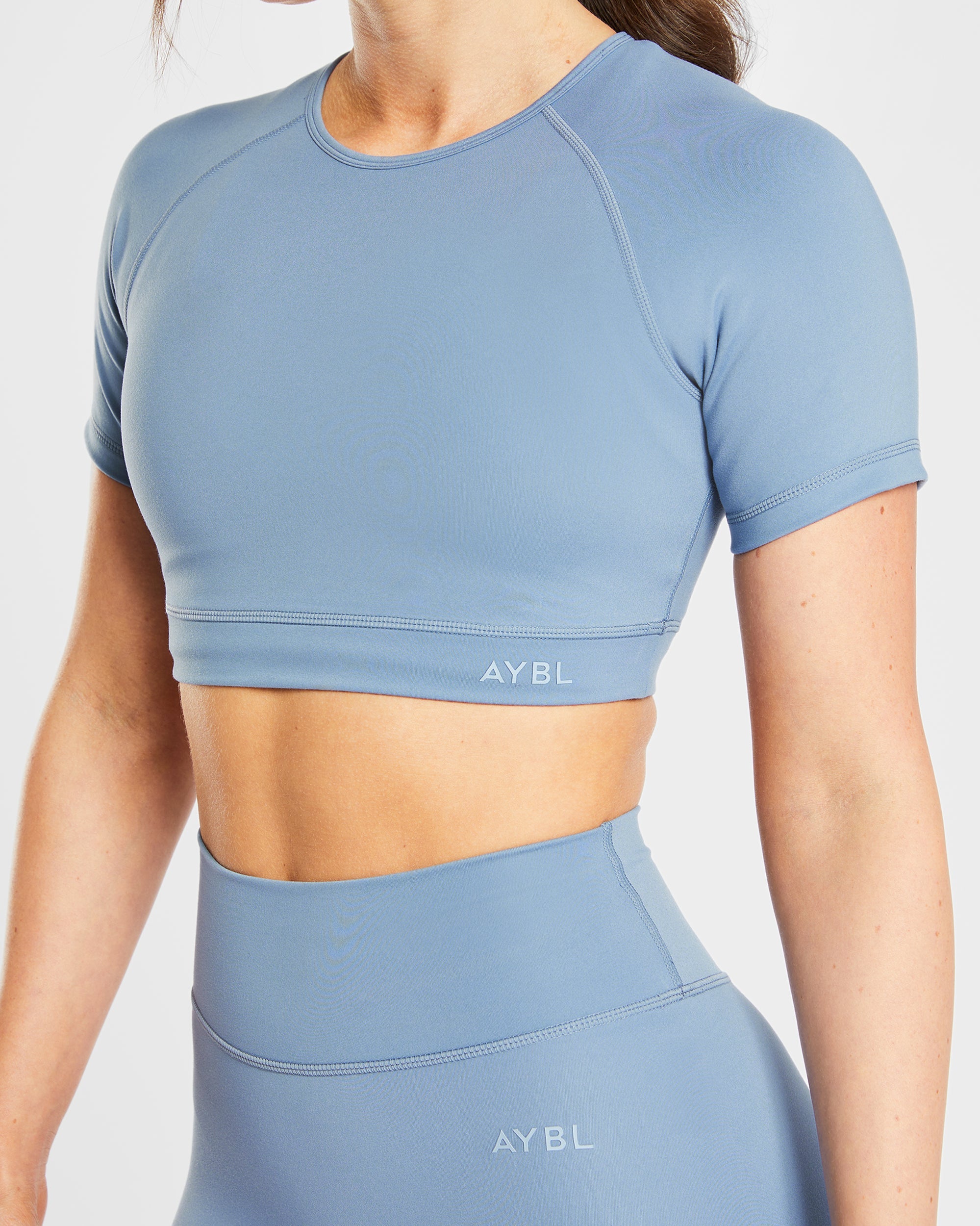 Staple Crop Top - Slate Bleu