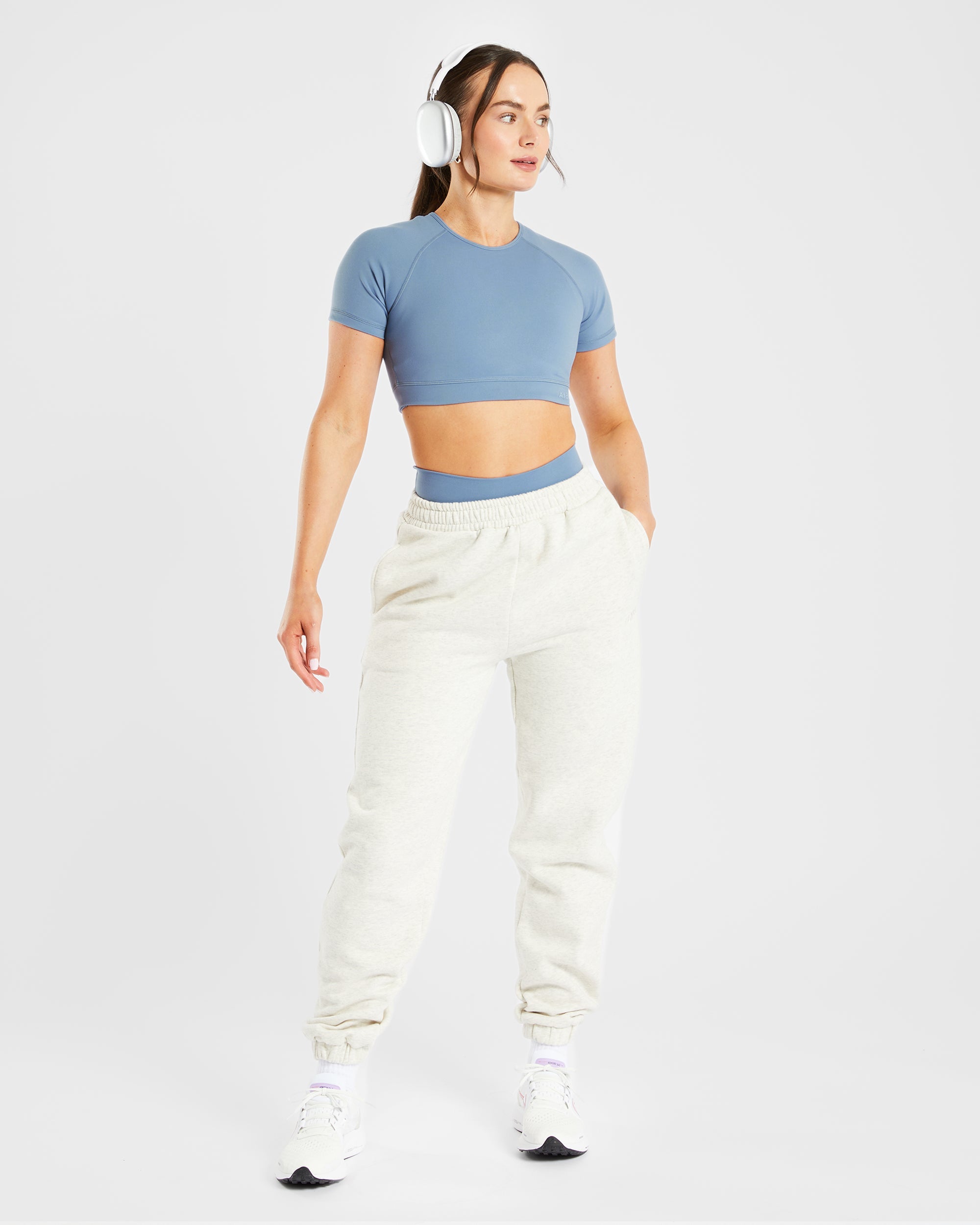 Staple Crop Top - Slate Bleu