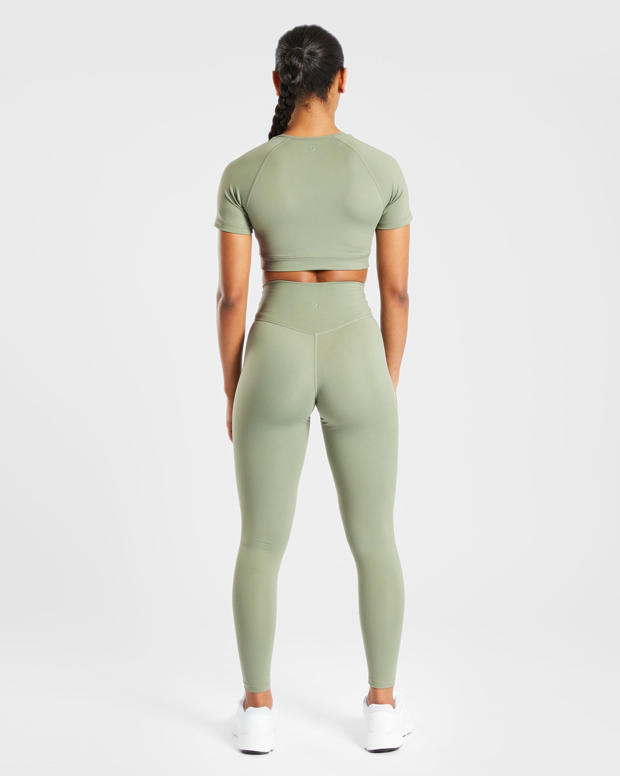 Staple Crop Top - Olive Vert