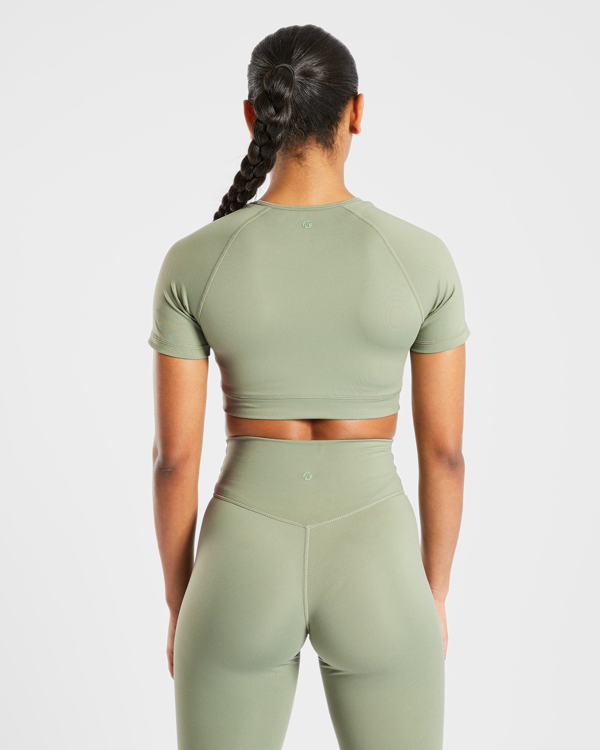 Staple Crop Top - Olive Vert