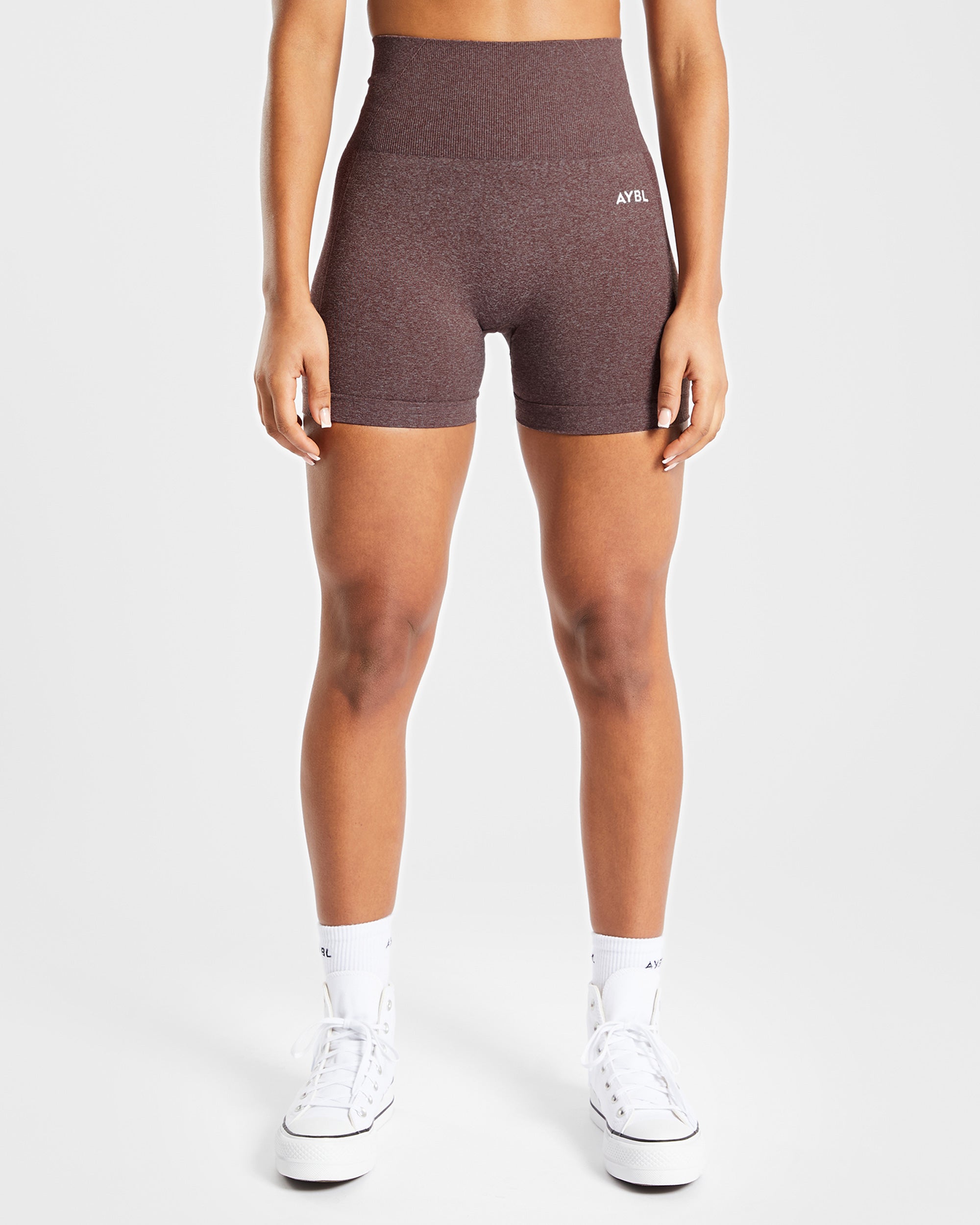 Empower Seamless Shorts - Marron Marl