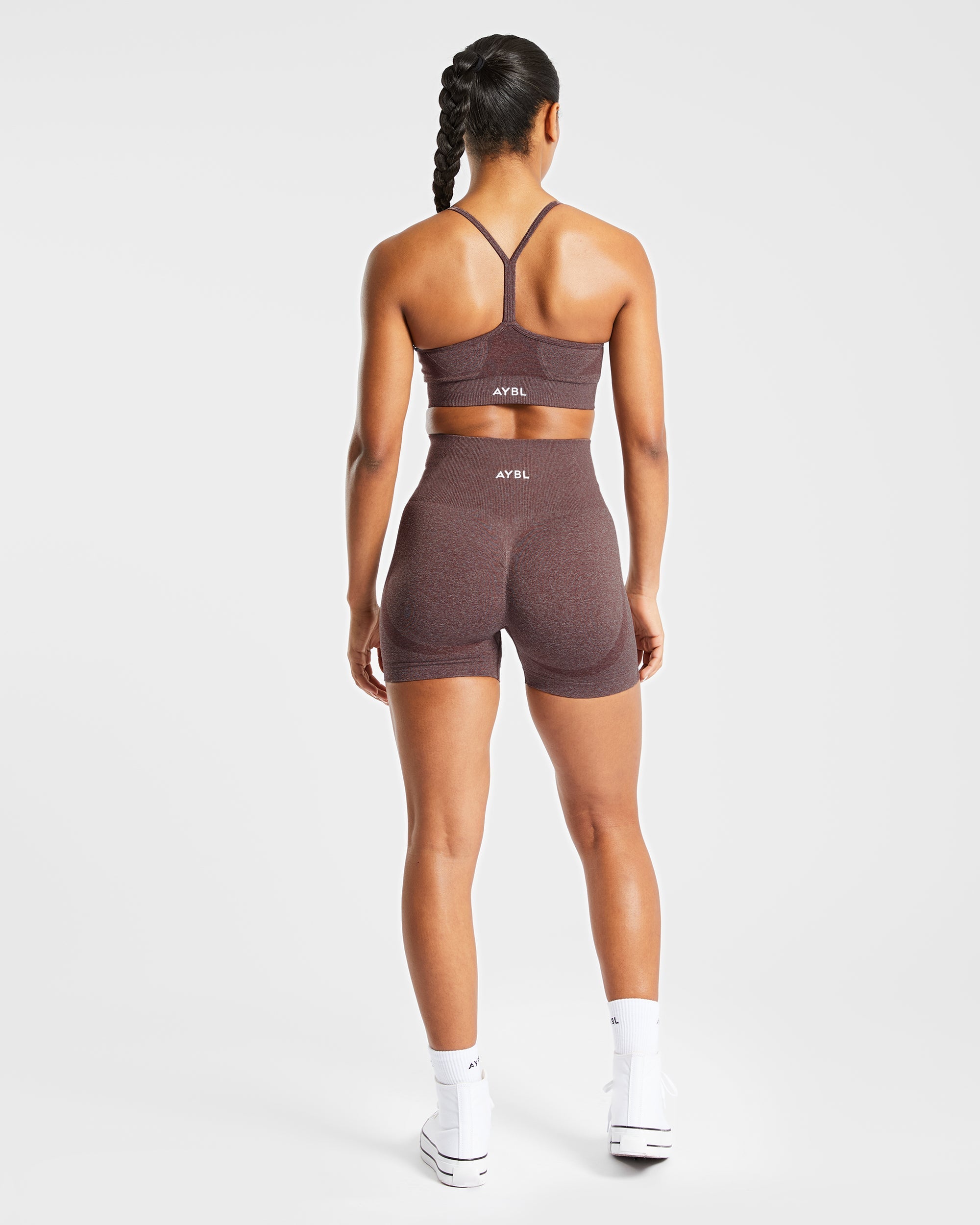 Empower Seamless Shorts - Marron Marl