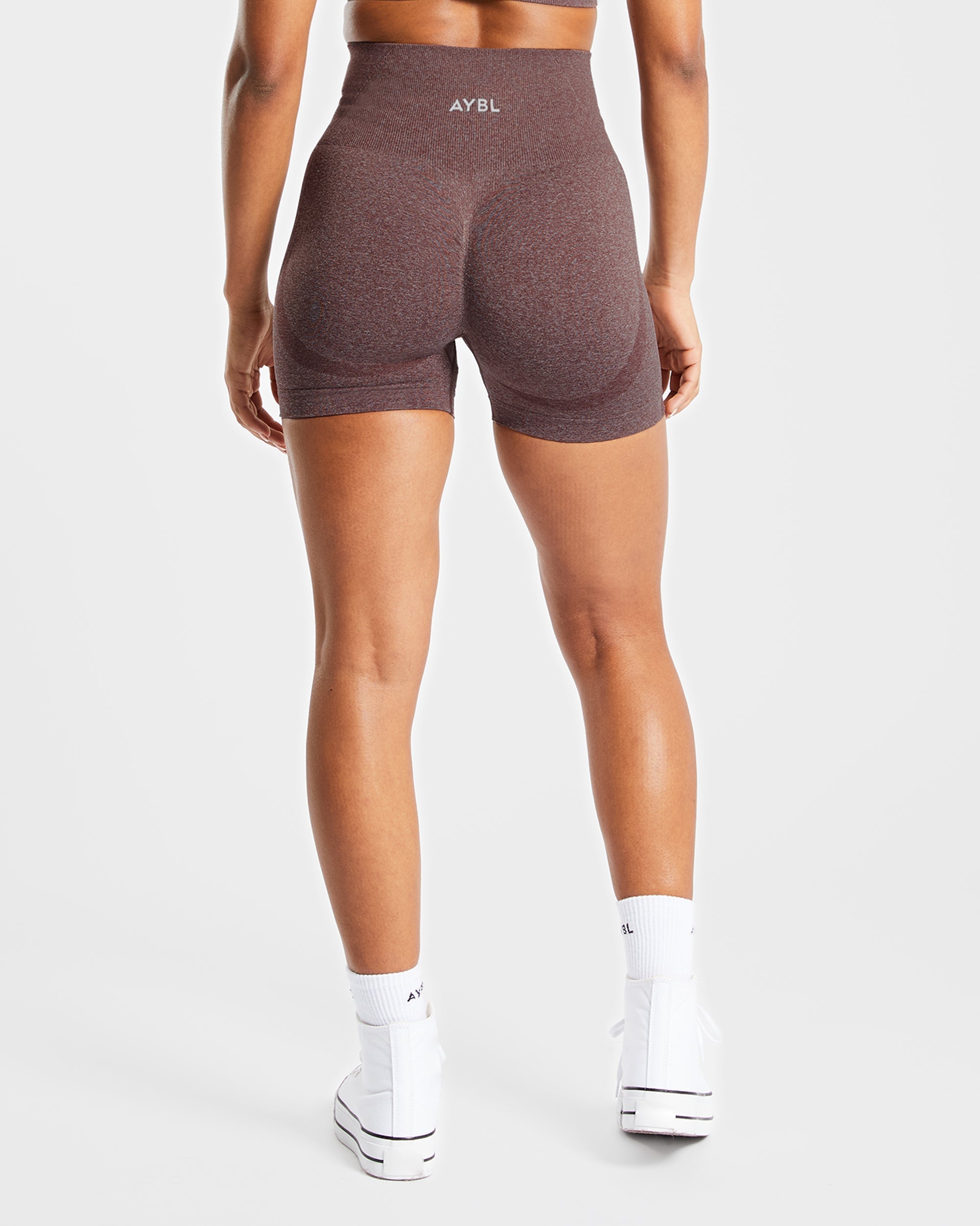 Empower Seamless Shorts - Marron Marl