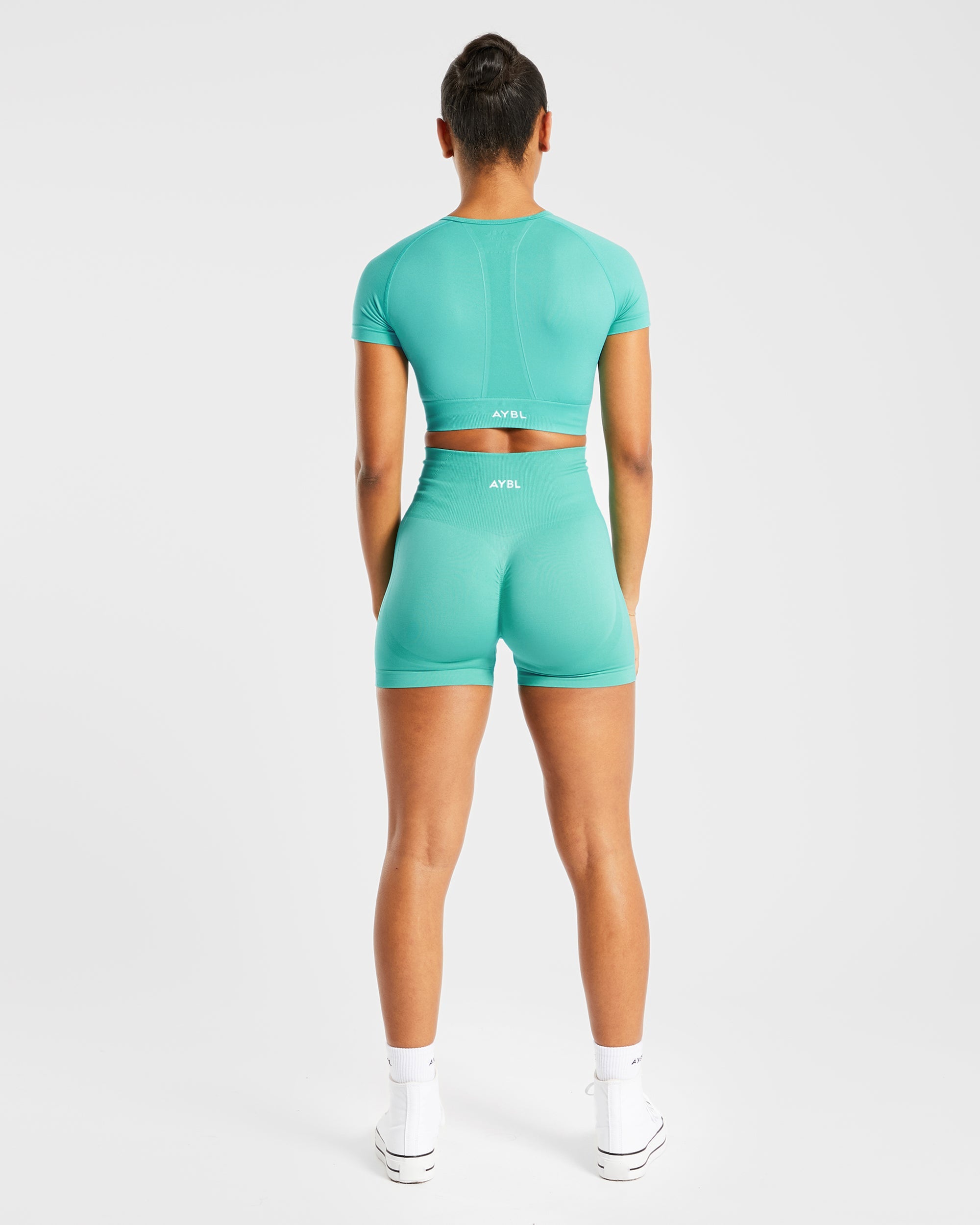 Empower Seamless Crop Top - Jade Vert