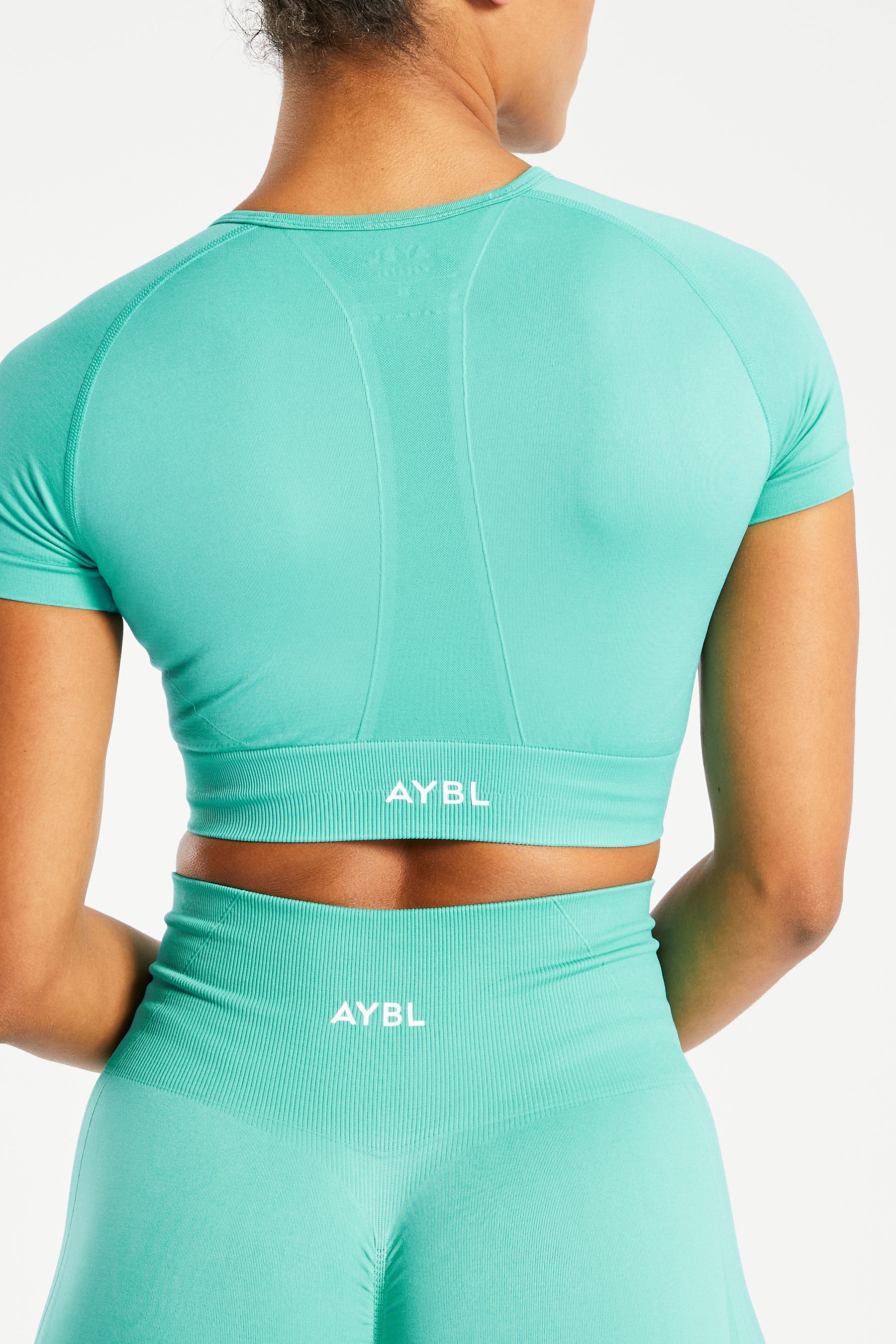 Empower Seamless Crop Top - Jade Vert