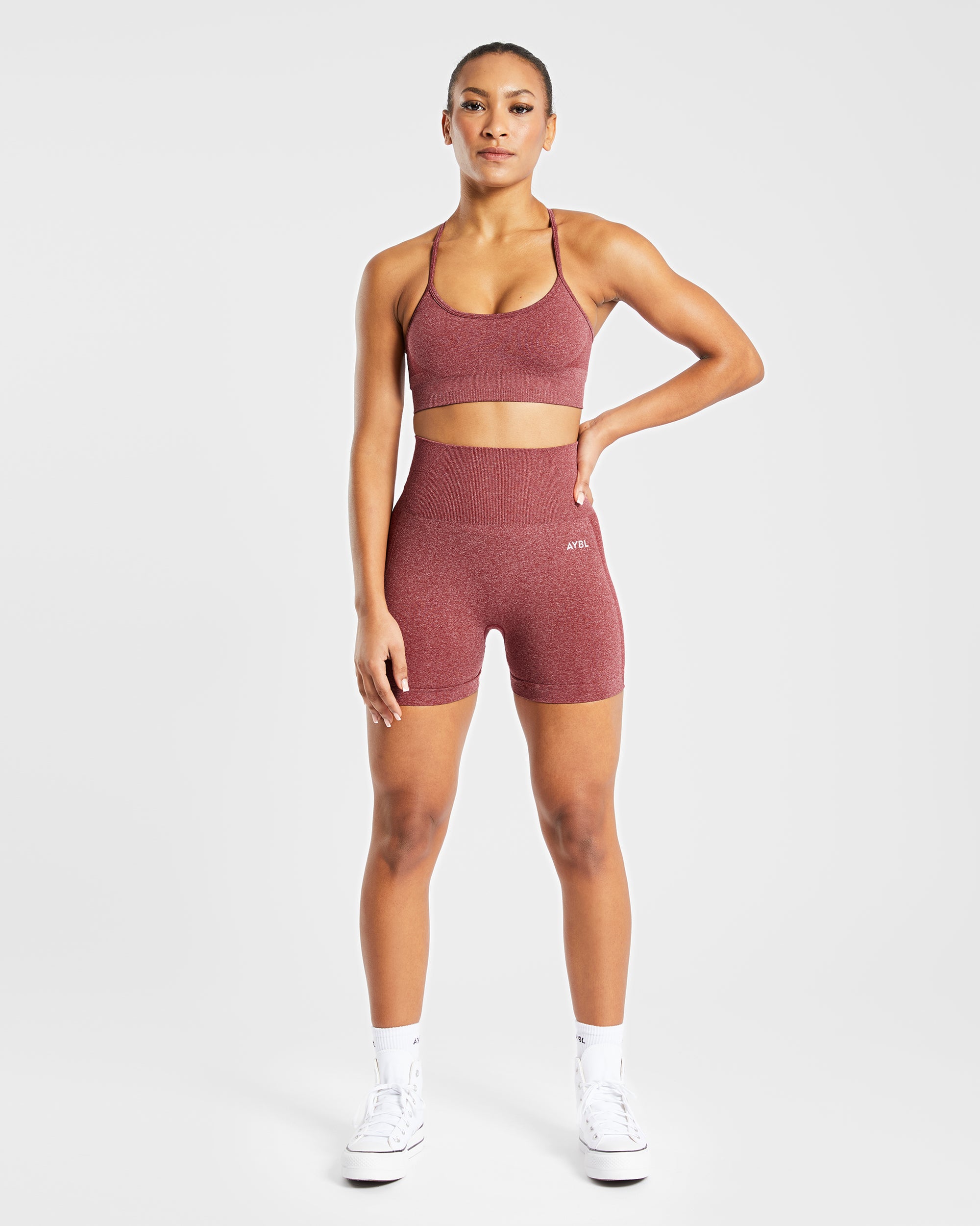 Empower Seamless Shorts - Rouge Marl