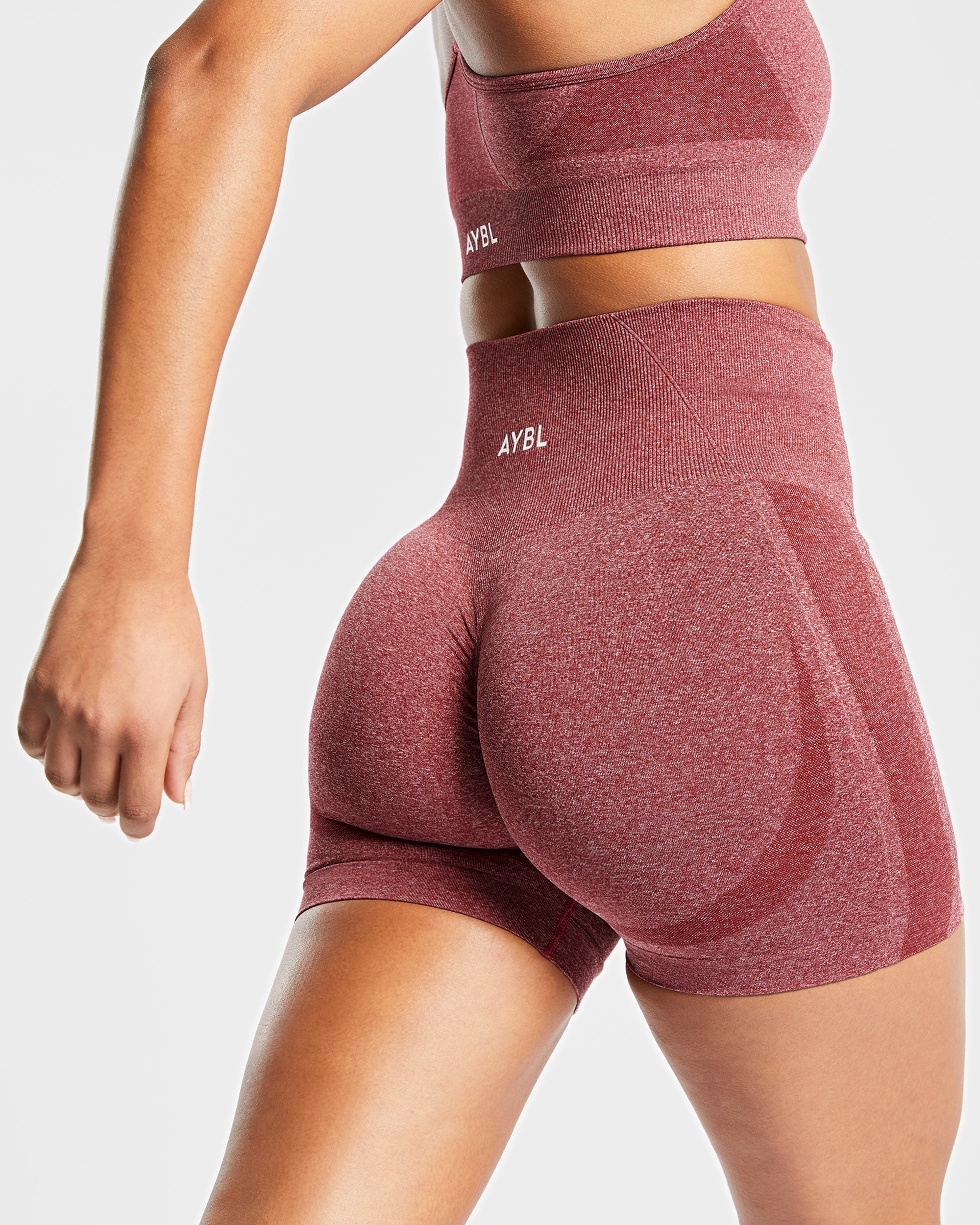 Empower Seamless Shorts - Rouge Marl