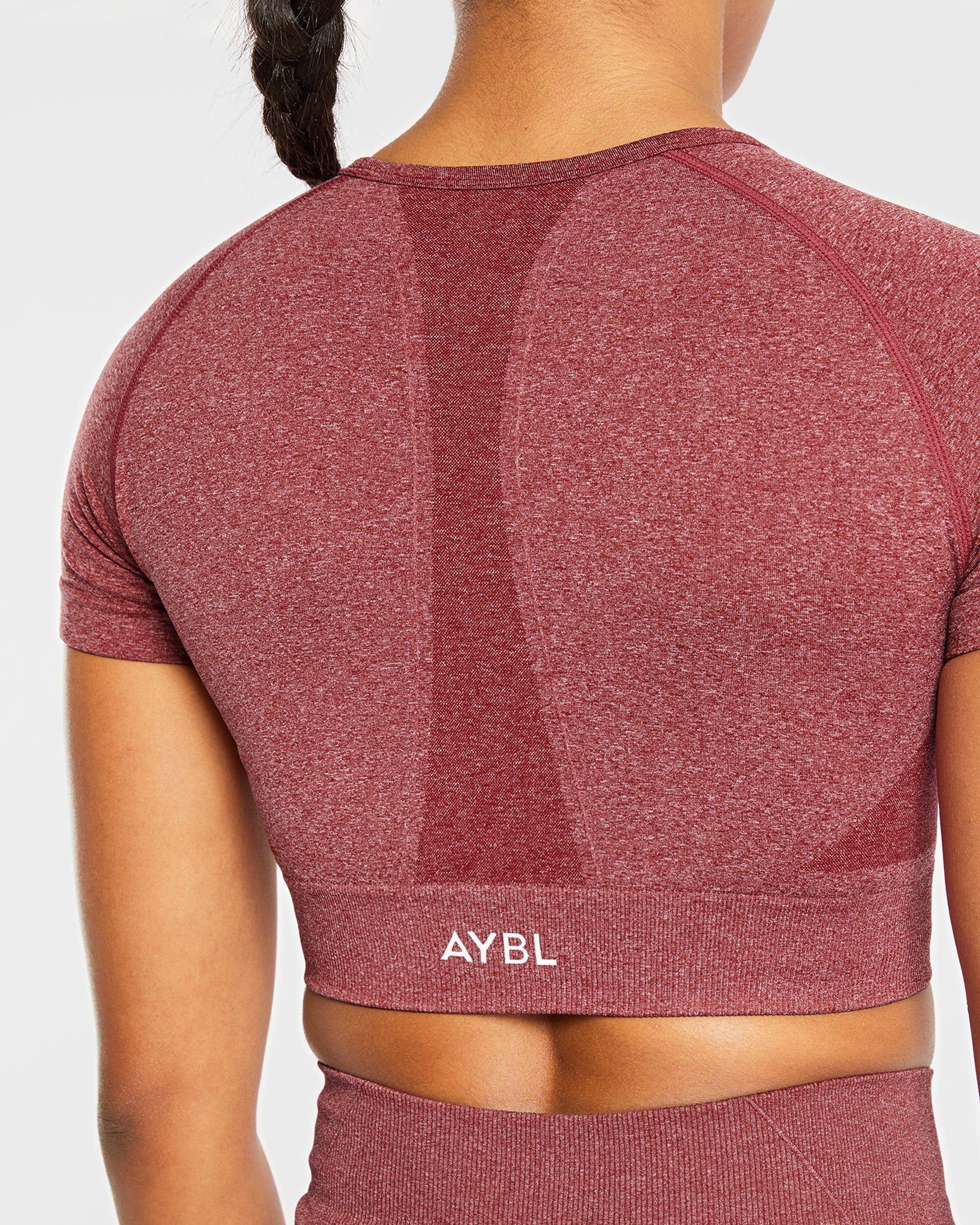 Empower Seamless Crop Top - Rouge Marl