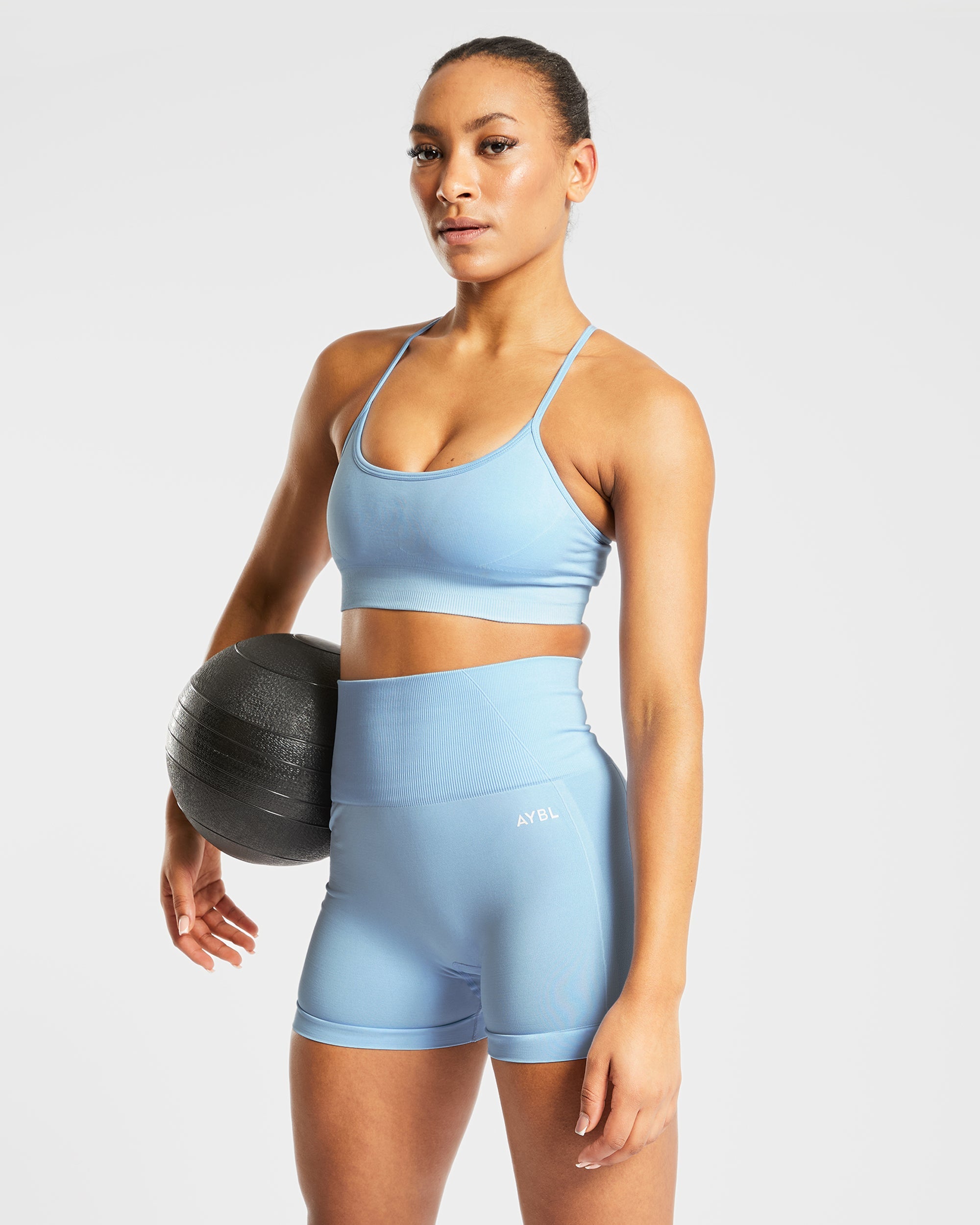 Empower Seamless Shorts - Sky Bleu