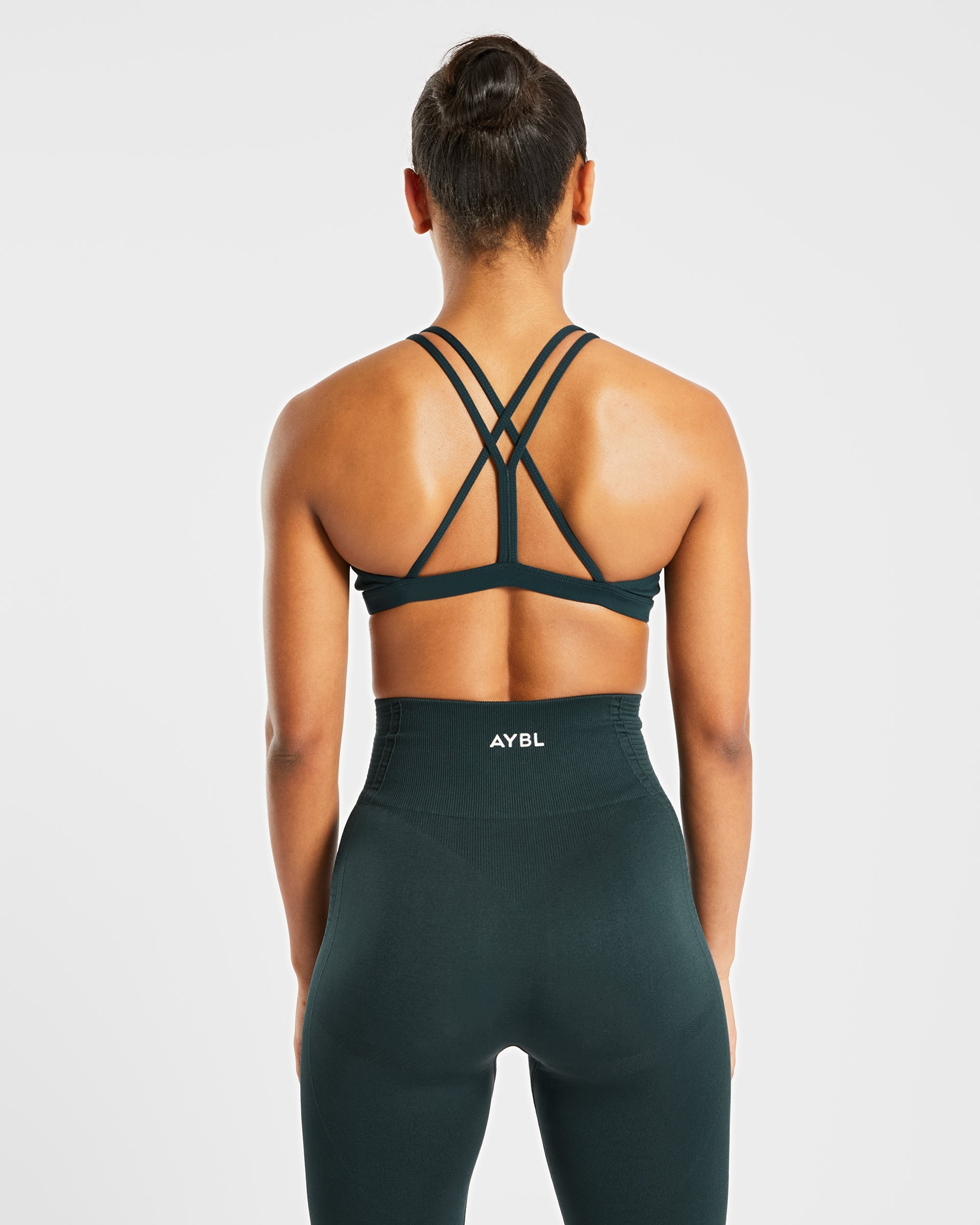 Essential Strappy Sports Bra - Forest Vert