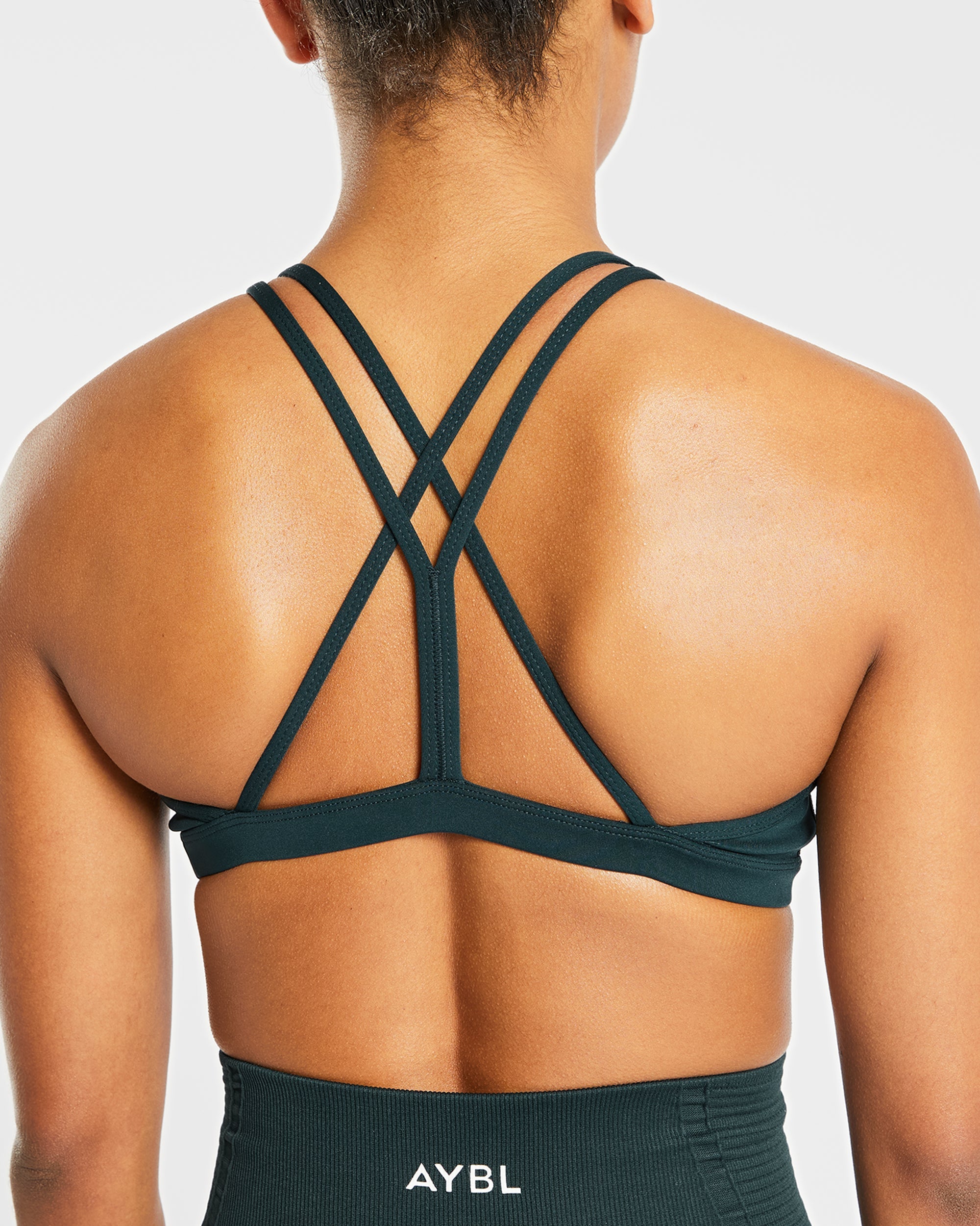 Essential Strappy Sports Bra - Forest Vert