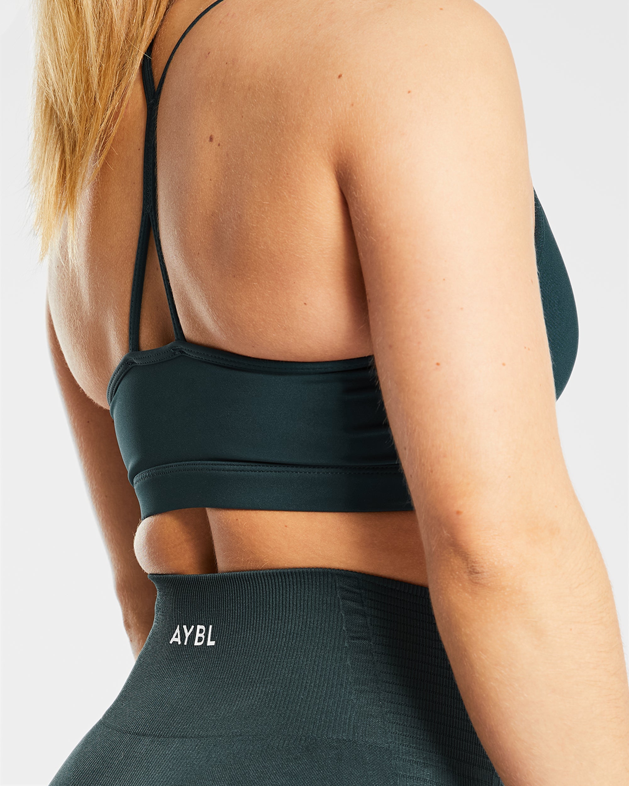 Essential Ruched Sports Bra - Forest Vert