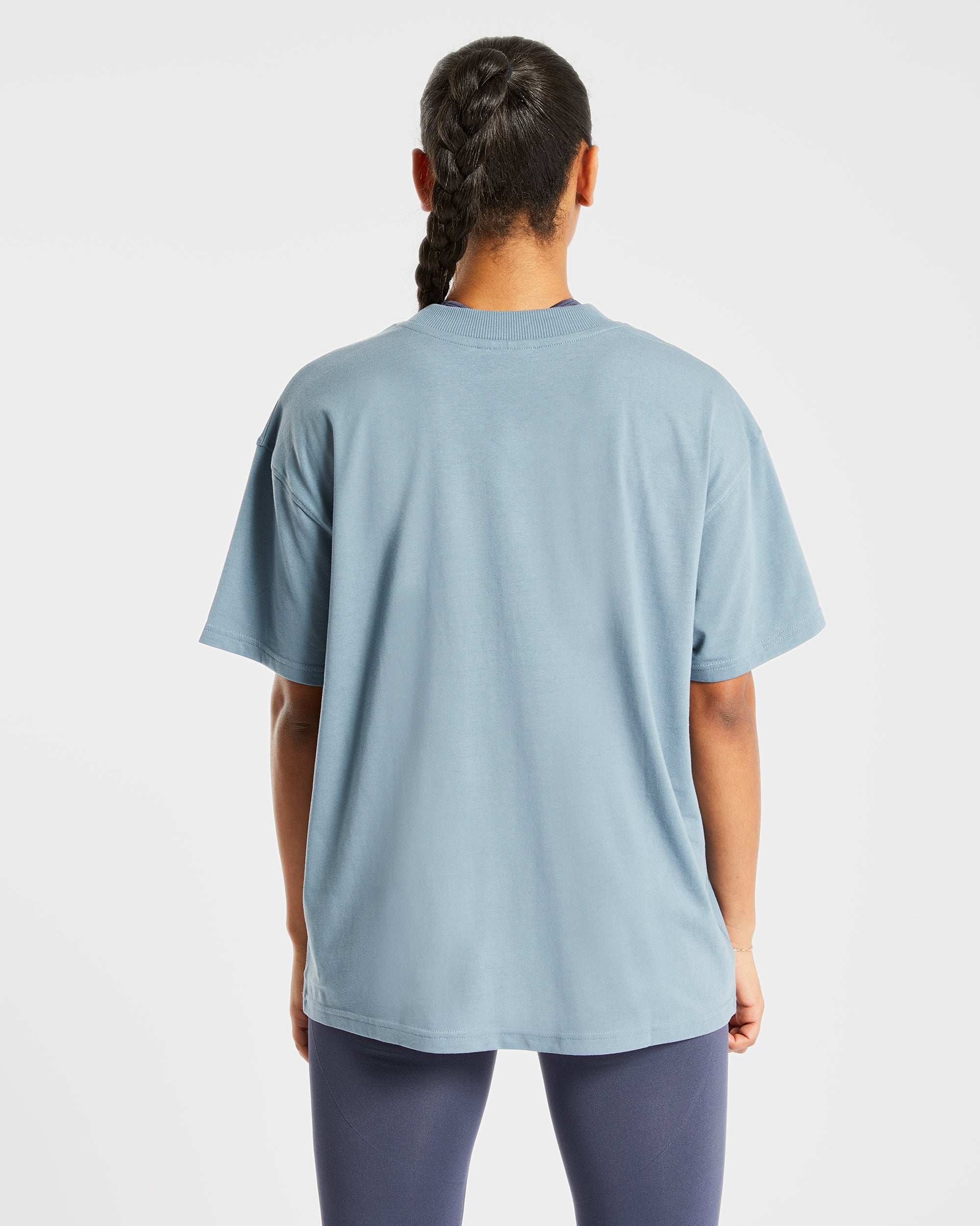 Lifting My Best Life Oversized T Shirt - Vintage Bleu