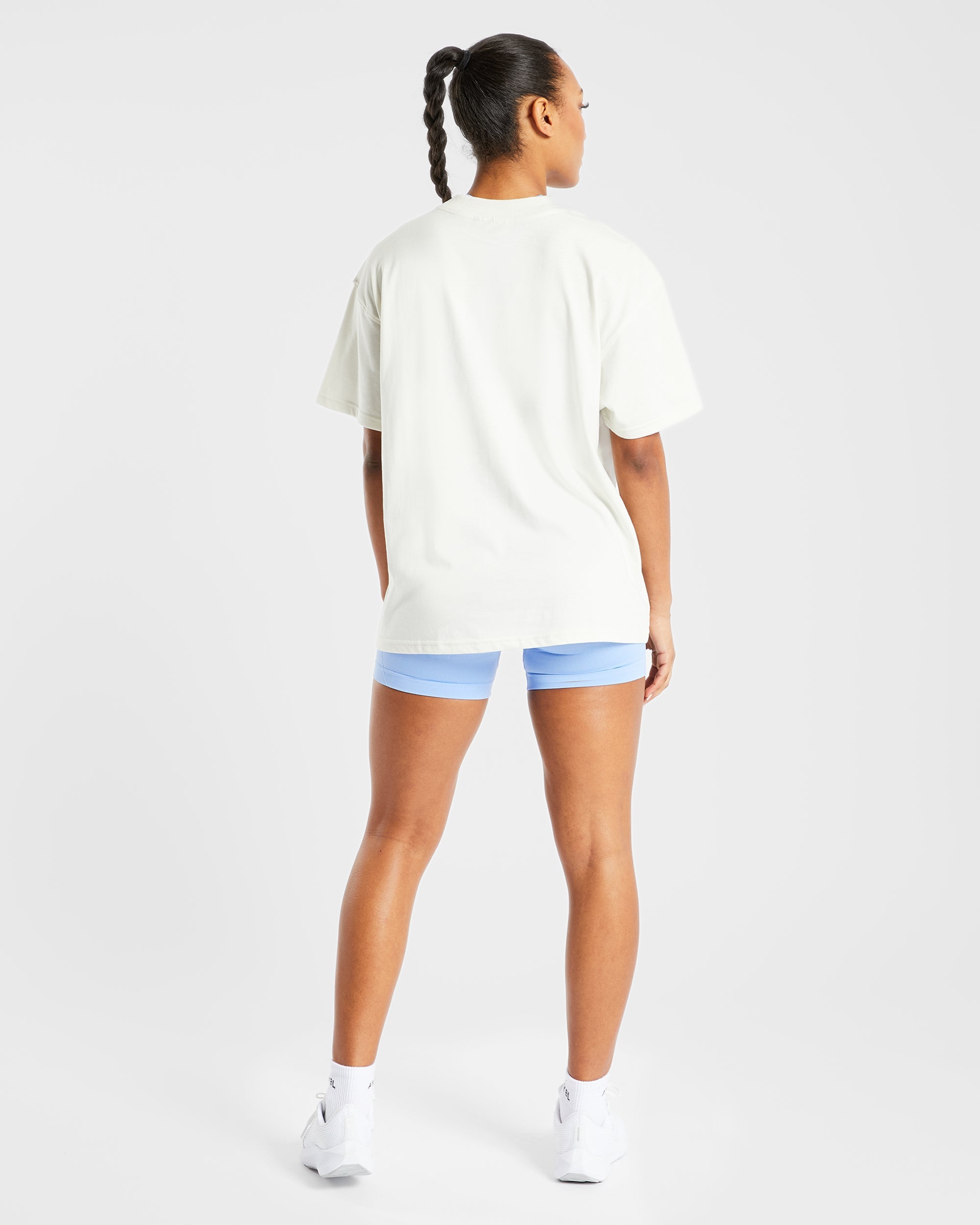 Lifting My Best Life Oversized T Shirt - Off Blanc