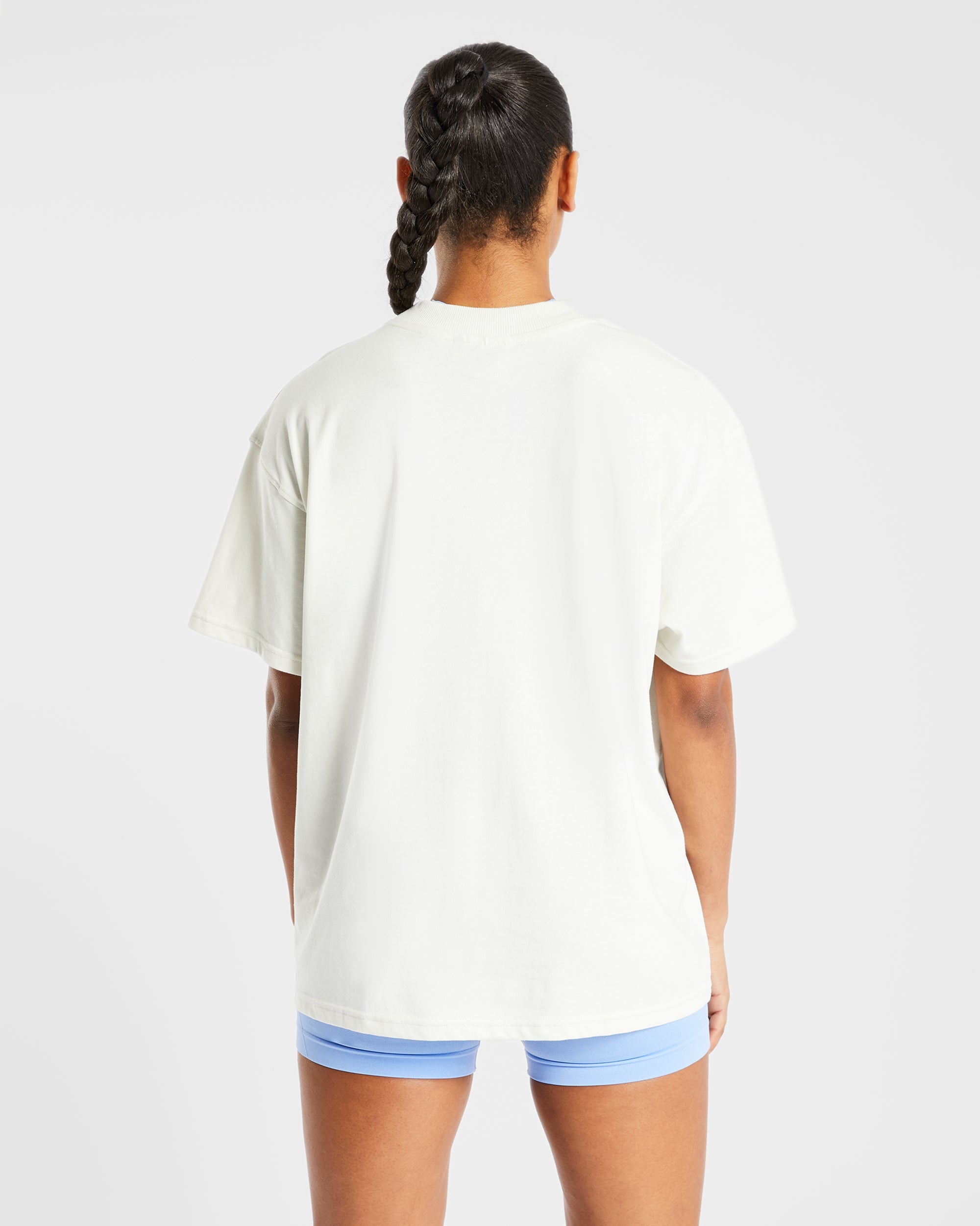 Lifting My Best Life Oversized T Shirt - Off Blanc