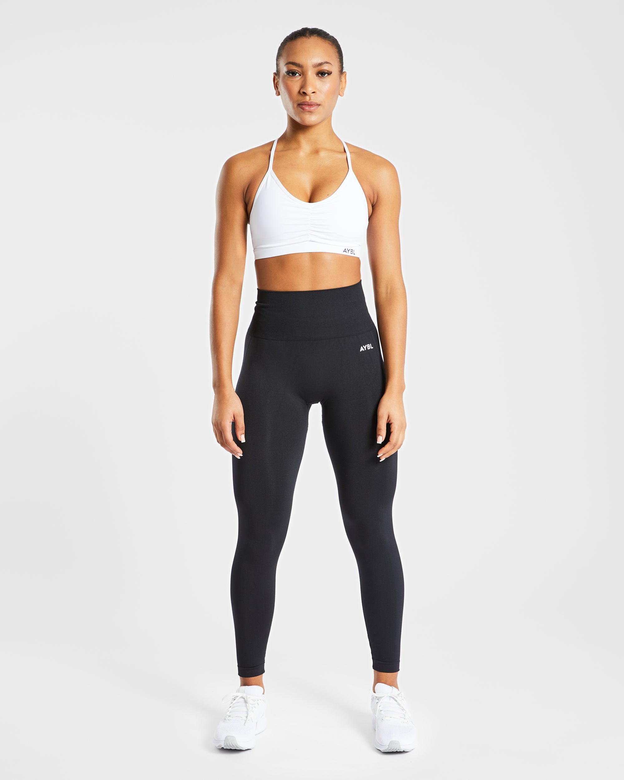 Essential Ruched Sports Bra - Blanc