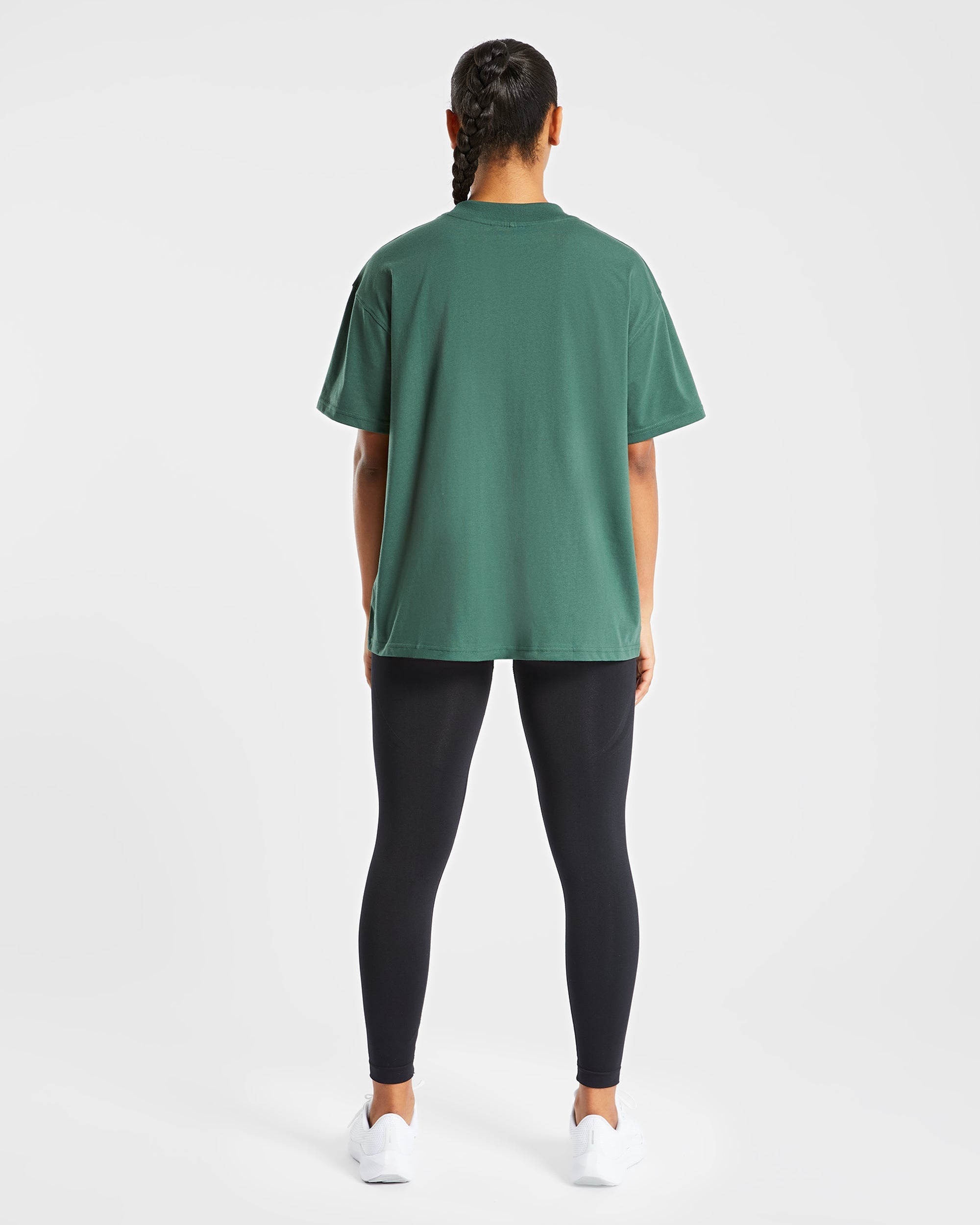 Lifting My Best Life Oversized T Shirt - Forest Vert