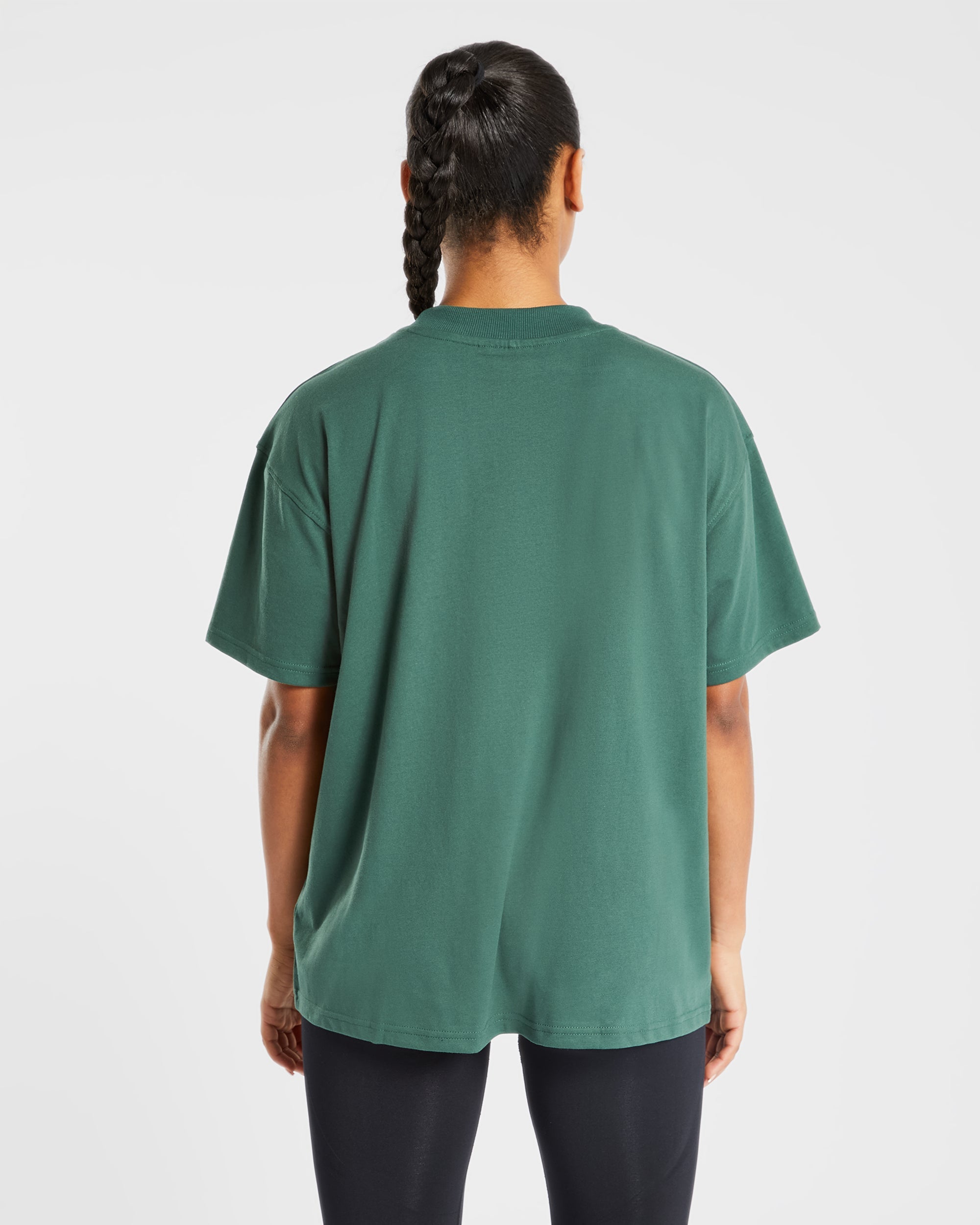 Lifting My Best Life Oversized T Shirt - Forest Vert