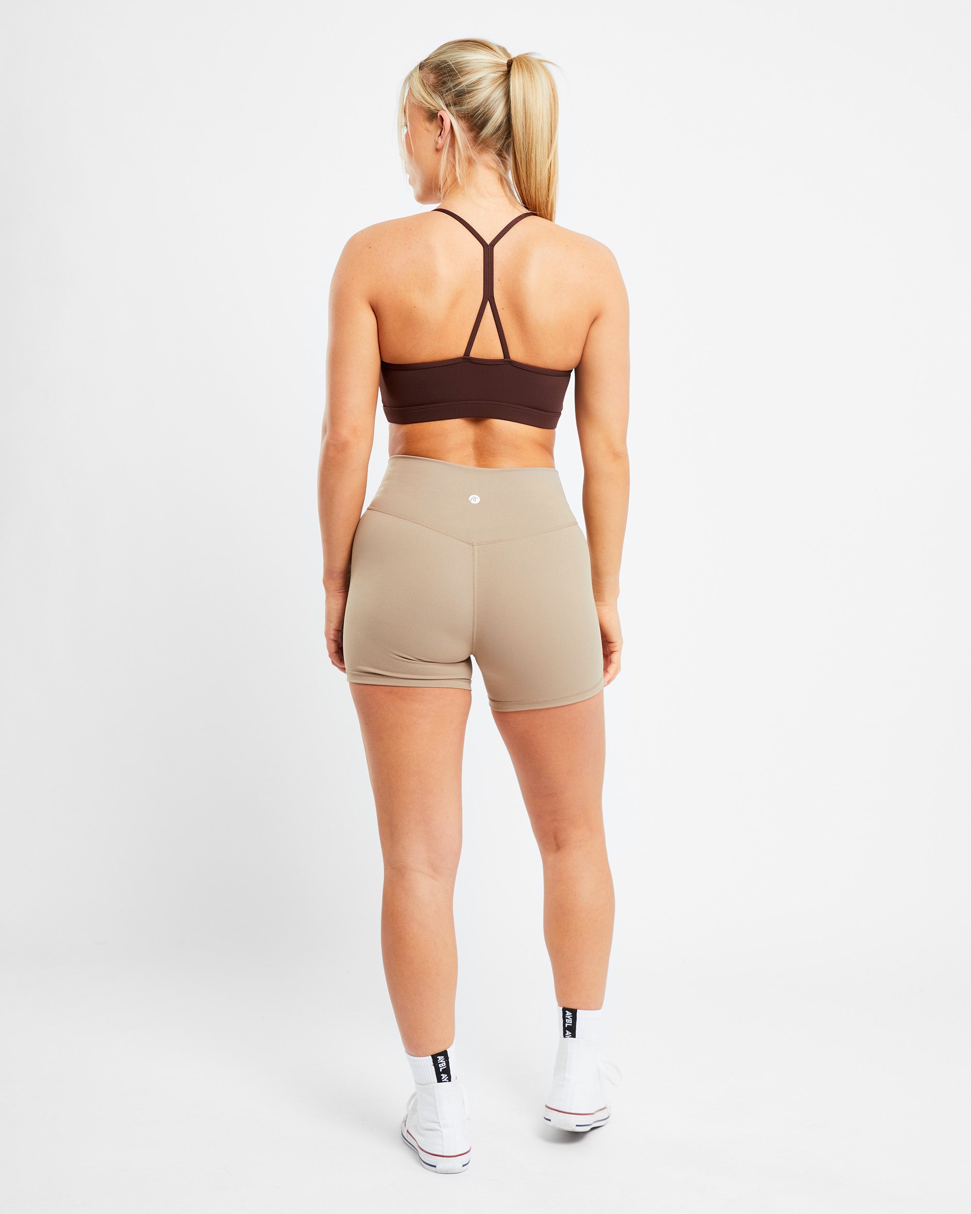 Essential Ruched Sports Bra - Chocolate Marron