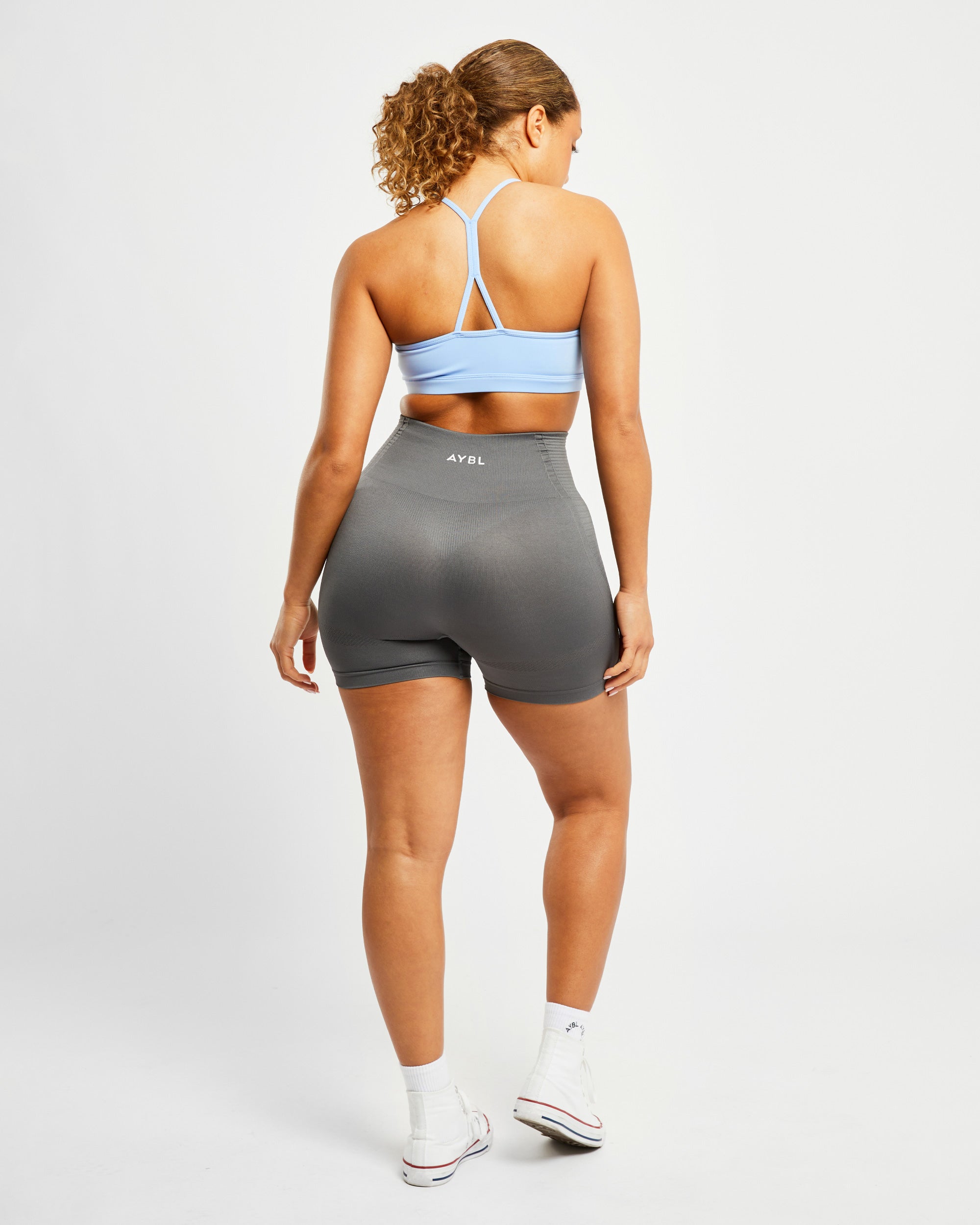 Essential Ruched Sports Bra - Powder Bleu