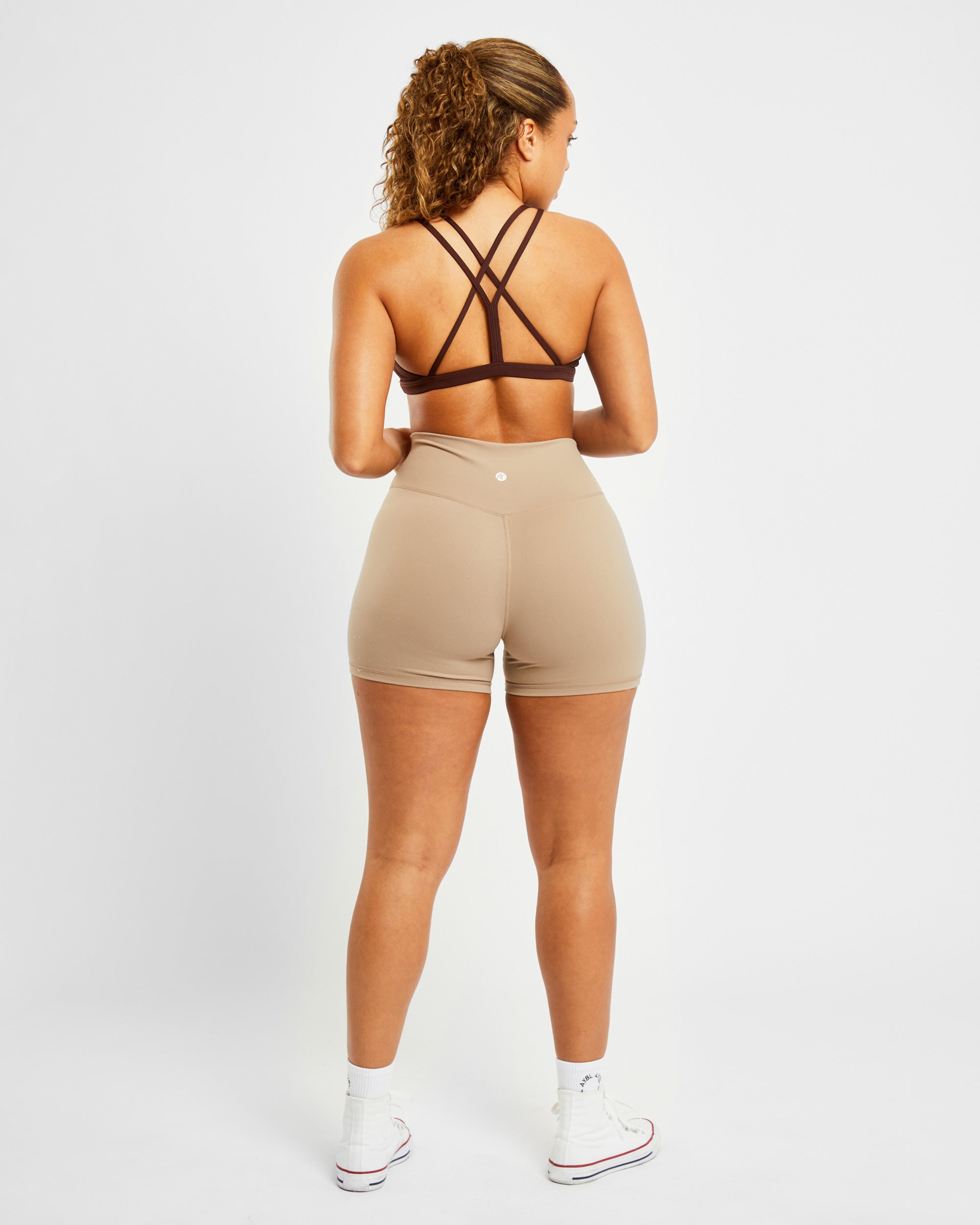 Essential Strappy Sports Bra - Chocolate Marron