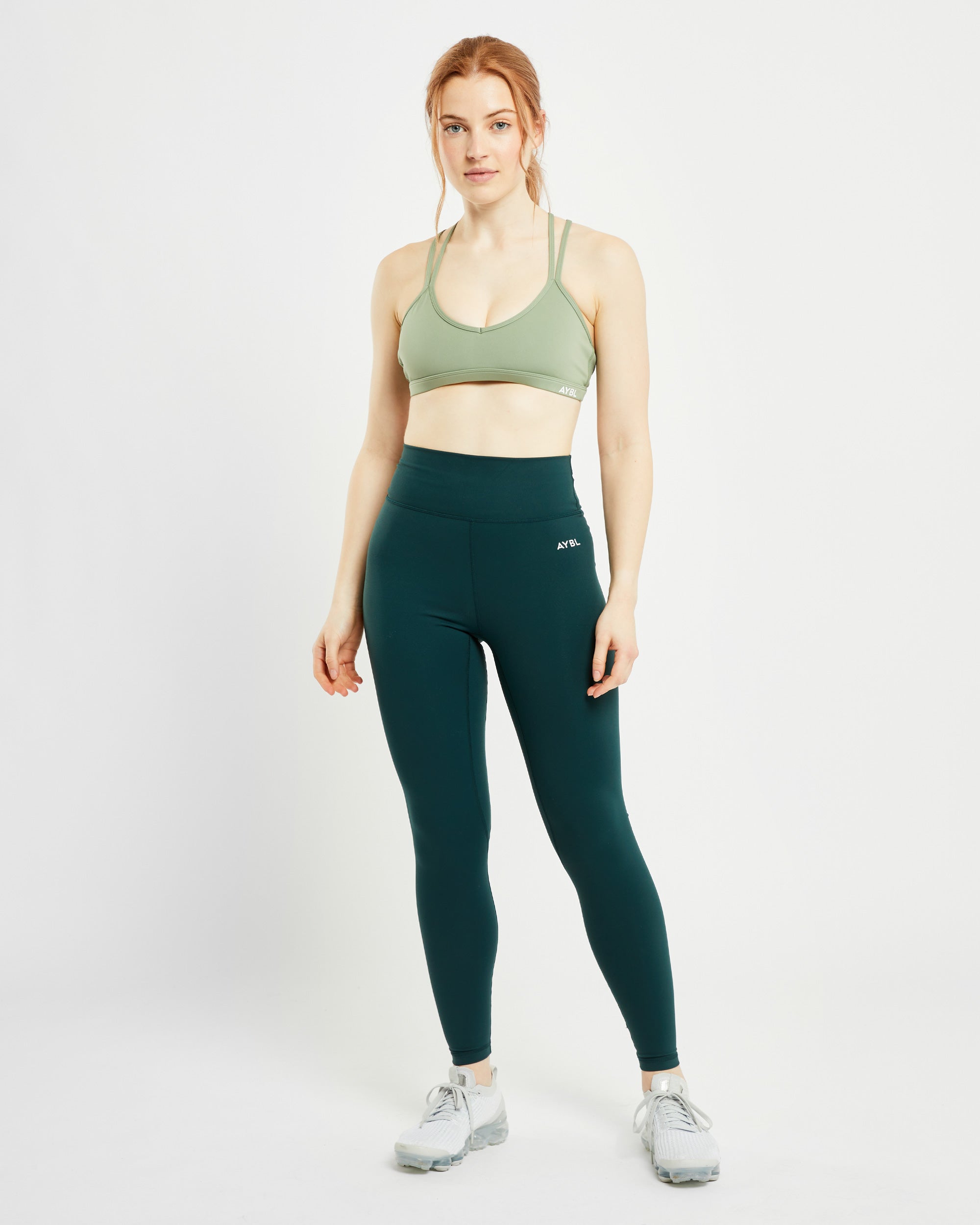 Essential Strappy Sports Bra - Olive Vert