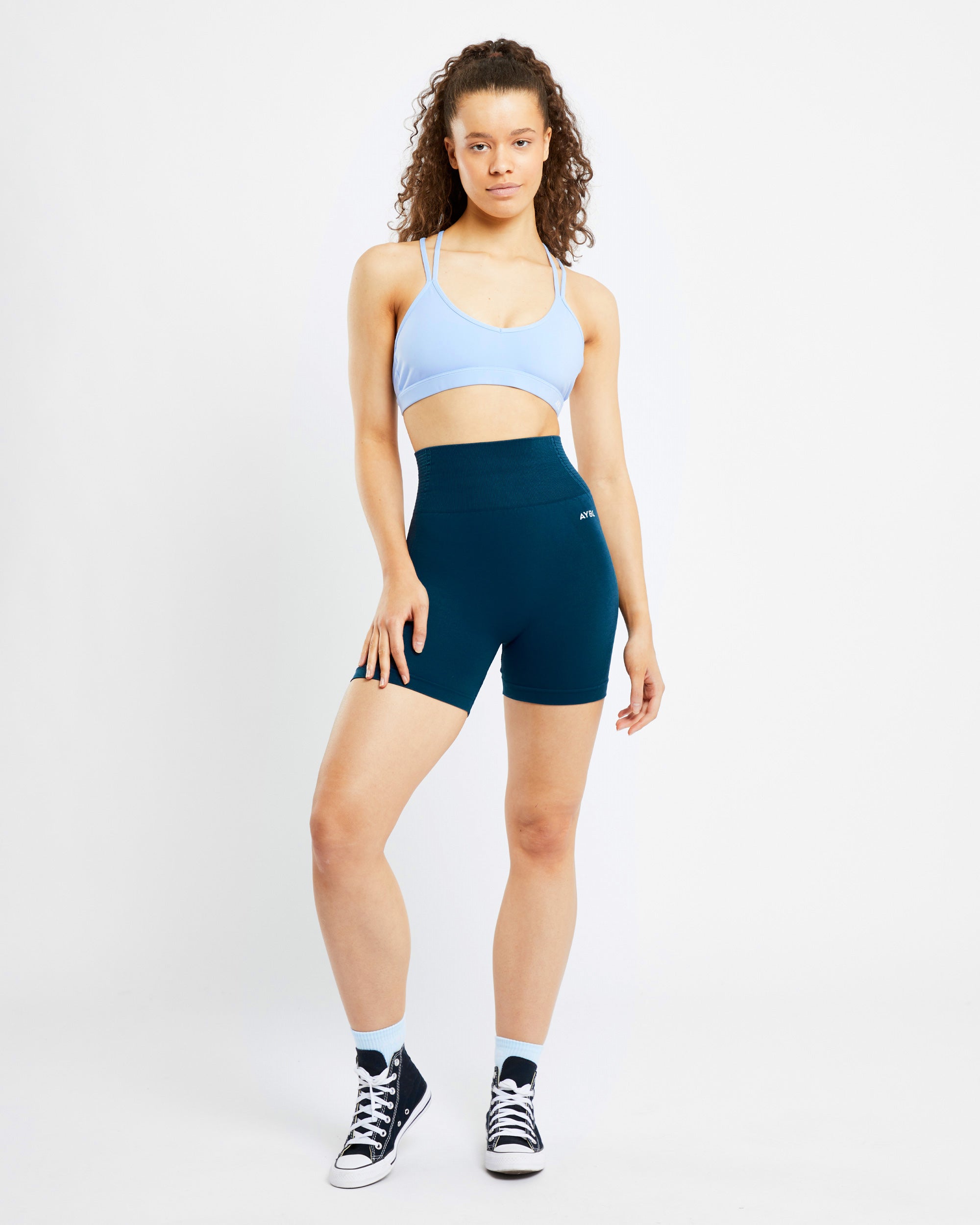 Essential Strappy Sports Bra - Powder Bleu