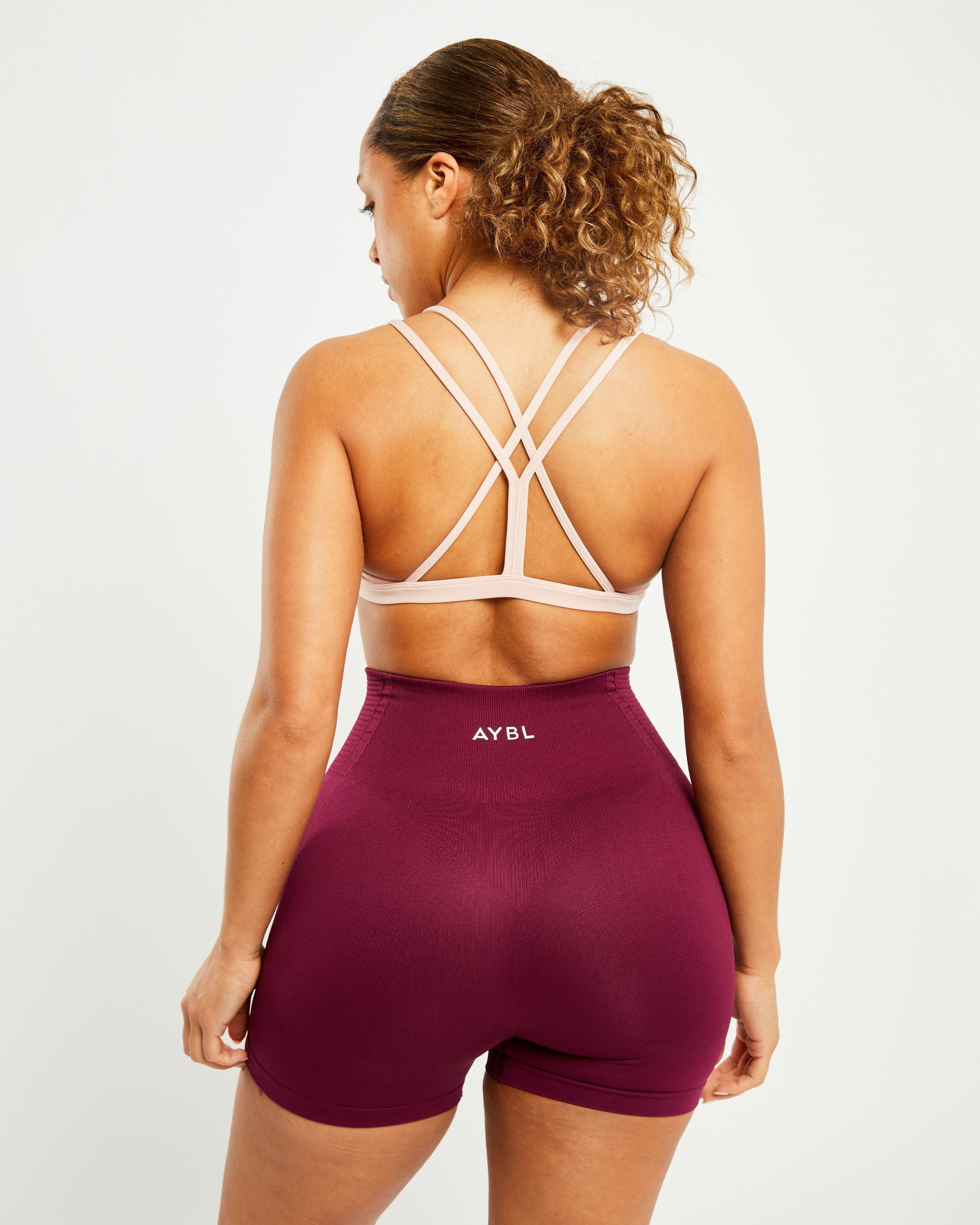 Essential Strappy Sports Bra - Dusty Rose