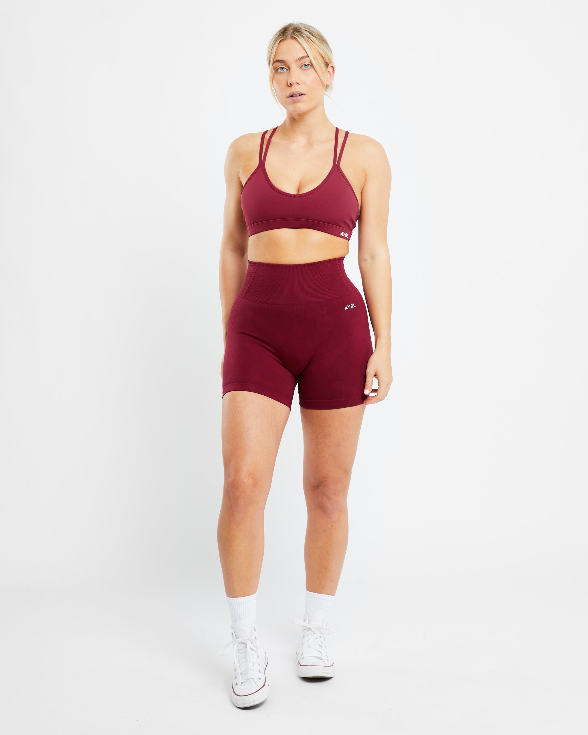 Essential Strappy Sports Bra - Rumba Rouge