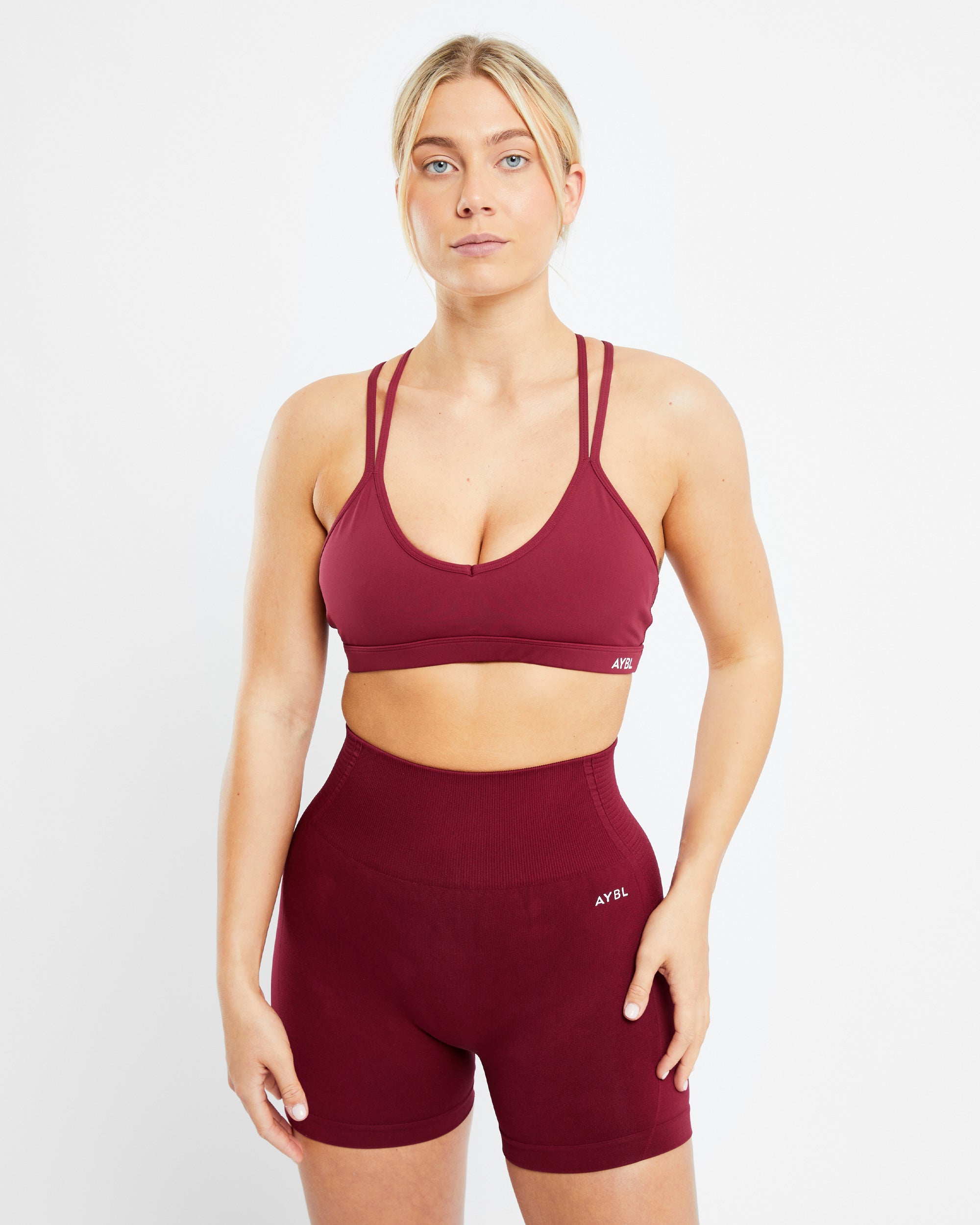 Essential Strappy Sports Bra - Rumba Rouge