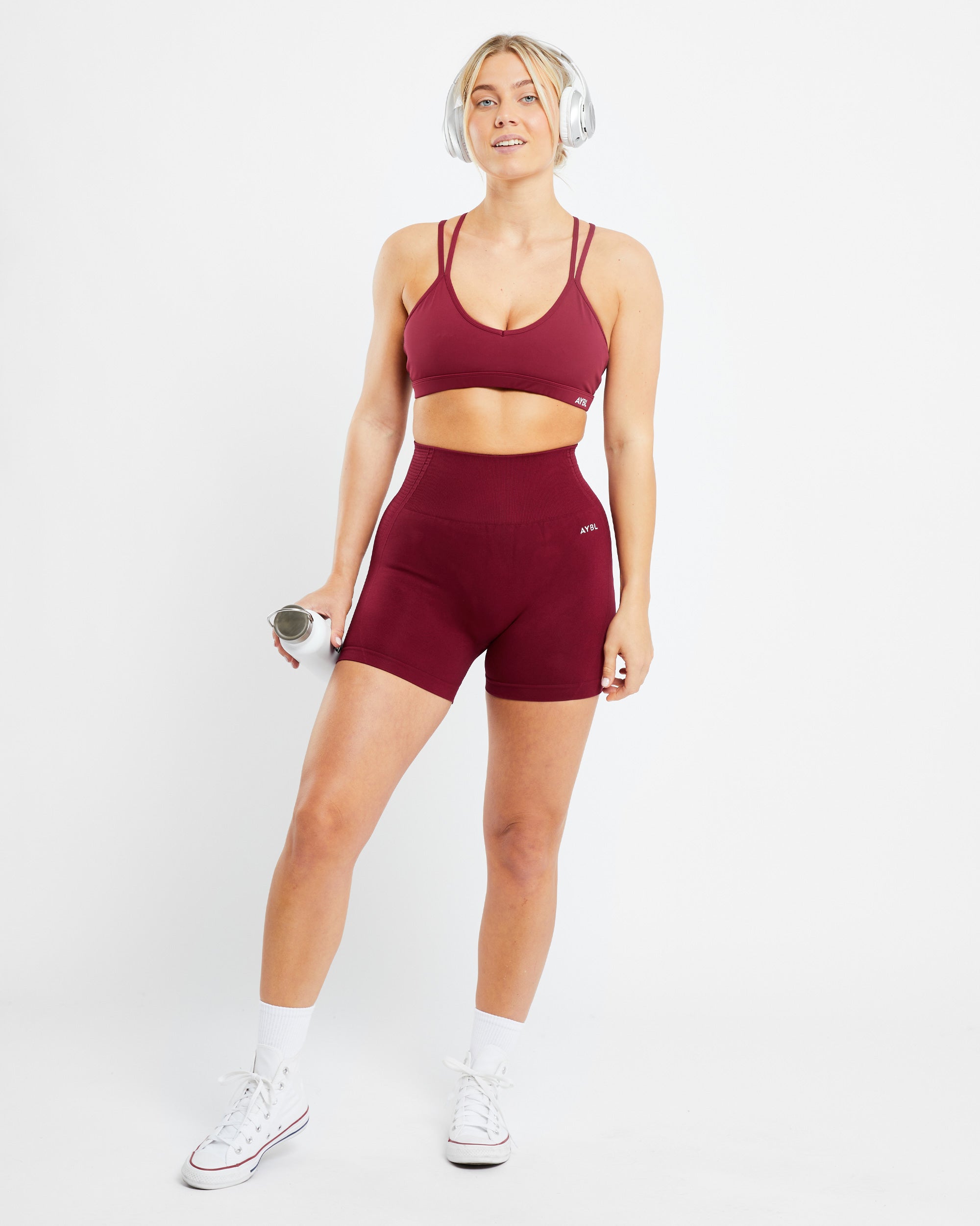 Essential Strappy Sports Bra - Rumba Rouge