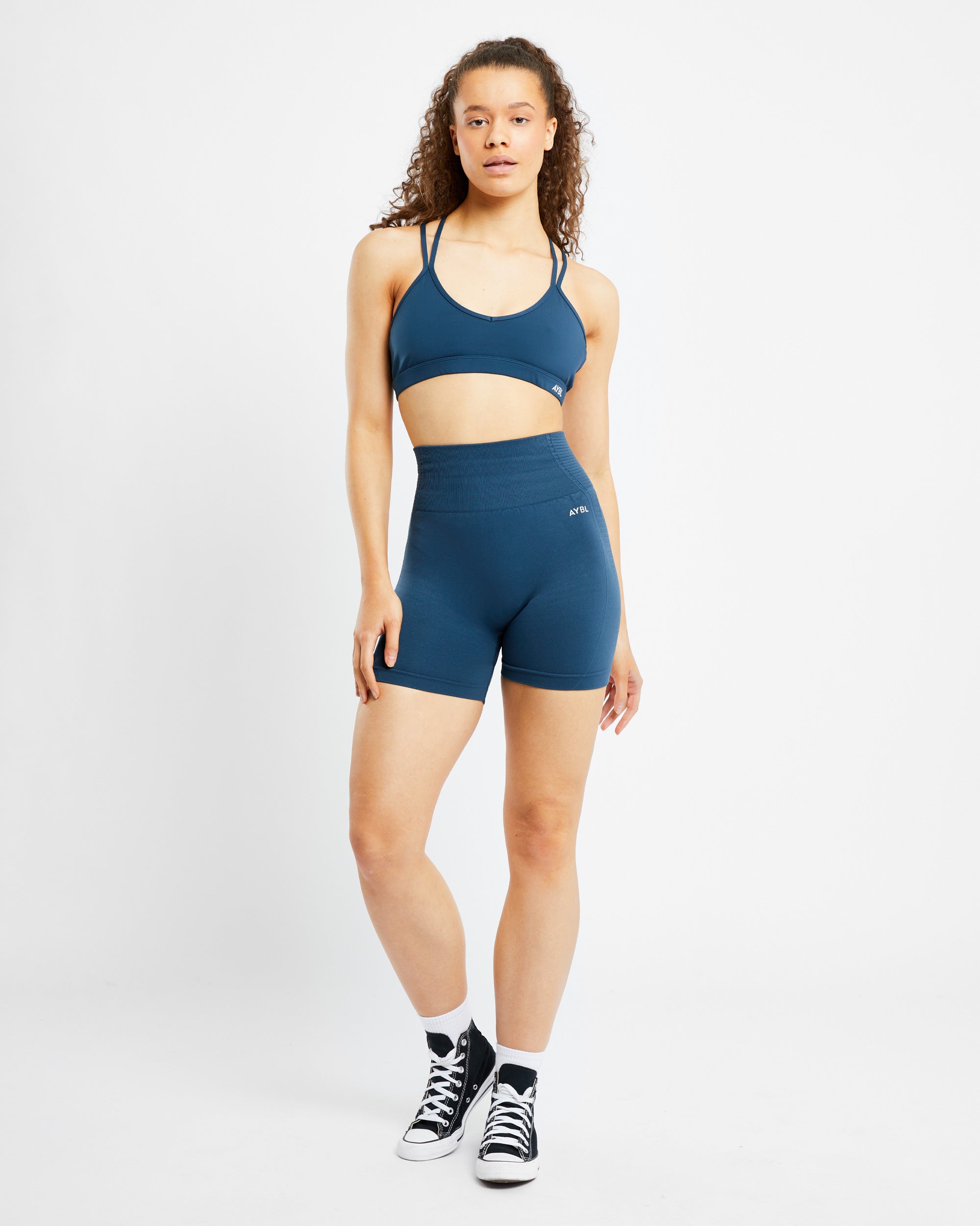 Essential Strappy Sports Bra - Marine Bleu