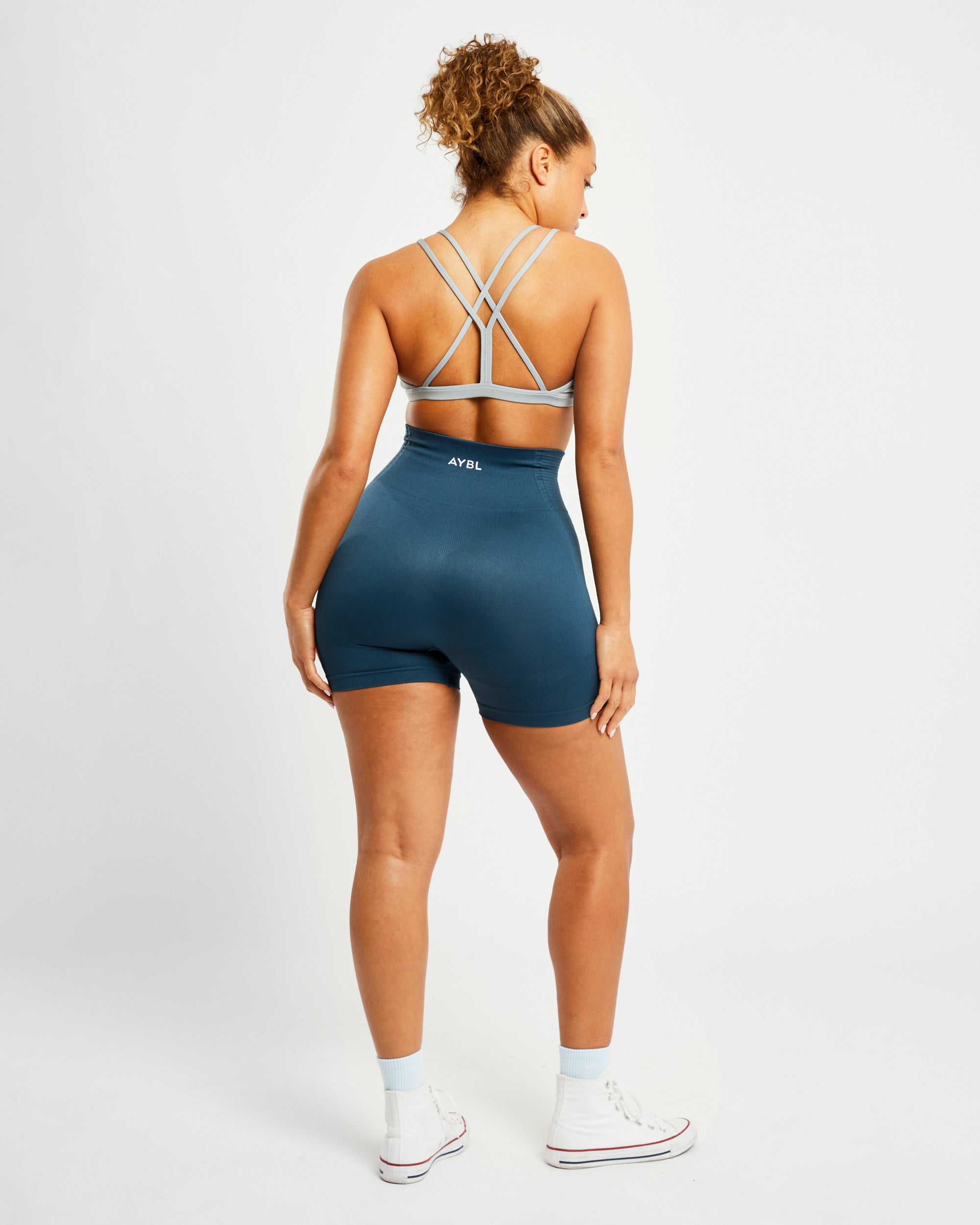 Essential Strappy Sports Bra - Pebble Gris