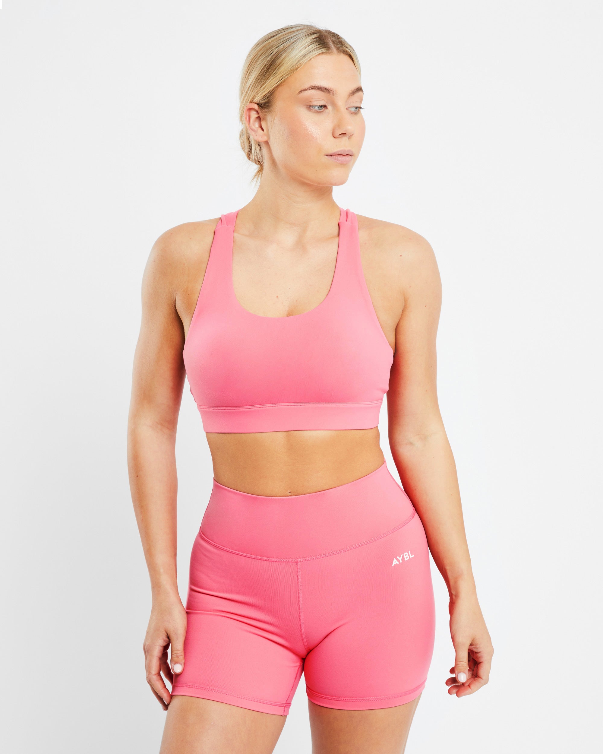 Core Sports Bra - Coral Rose